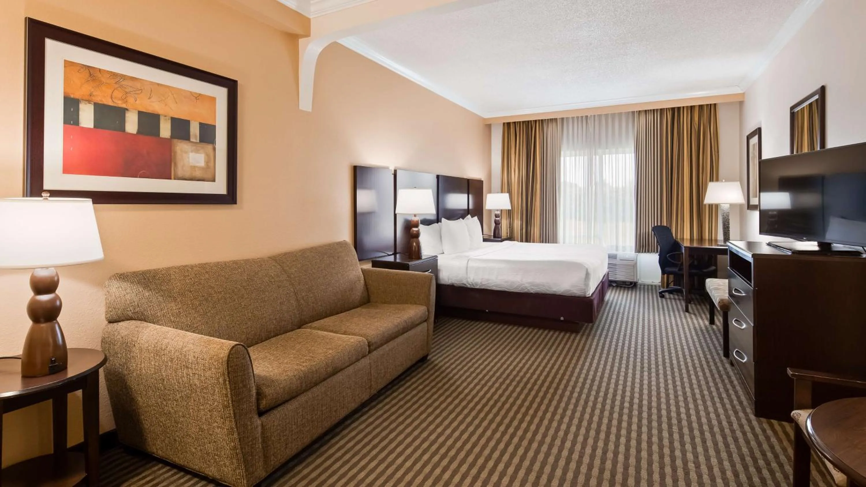 King Suite with Roll-In Shower - Disability Access in Best Western Plus Ambassador Suites