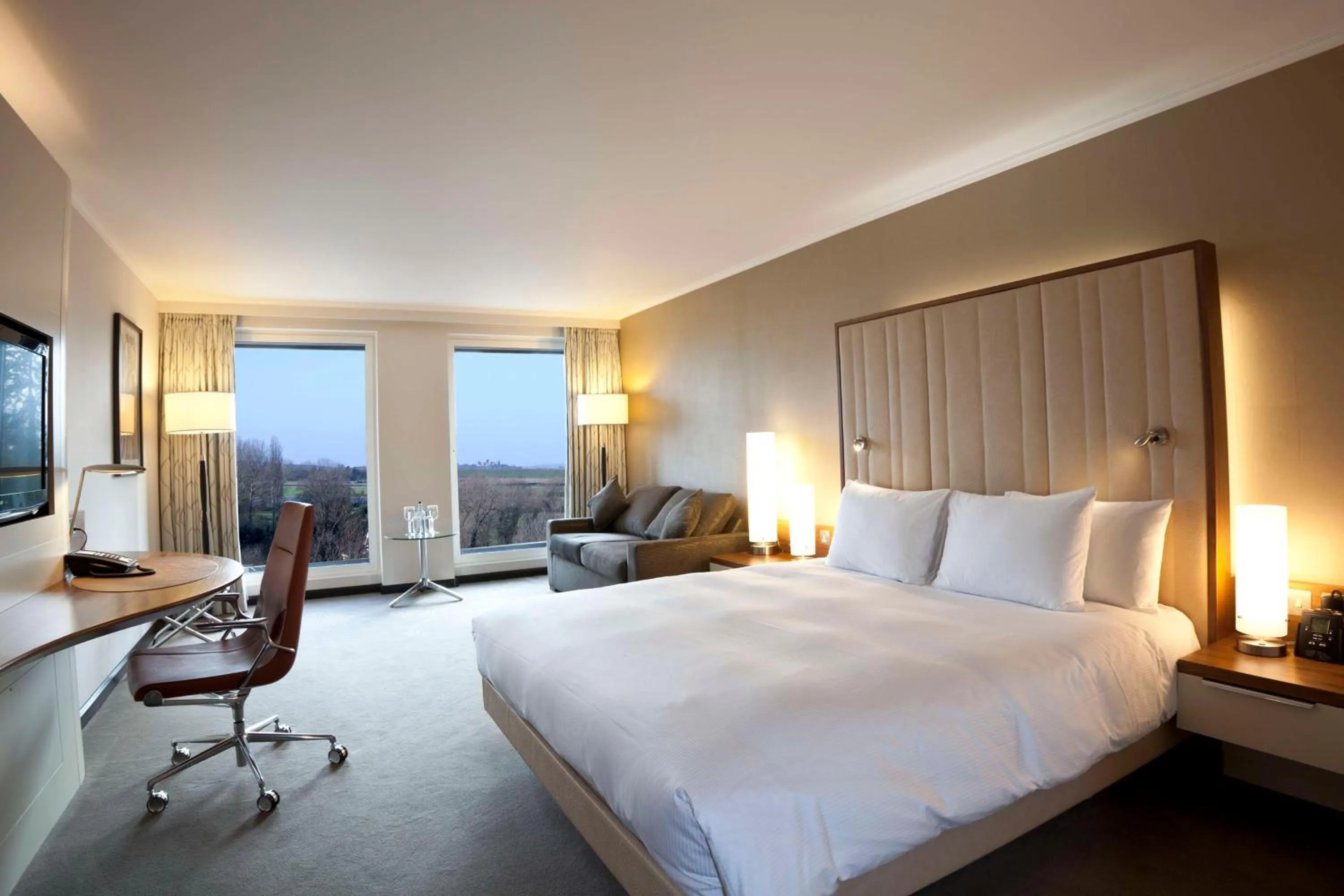 Family Room with King and Sofa Bed in Hilton London Heathrow Airport Terminal 5