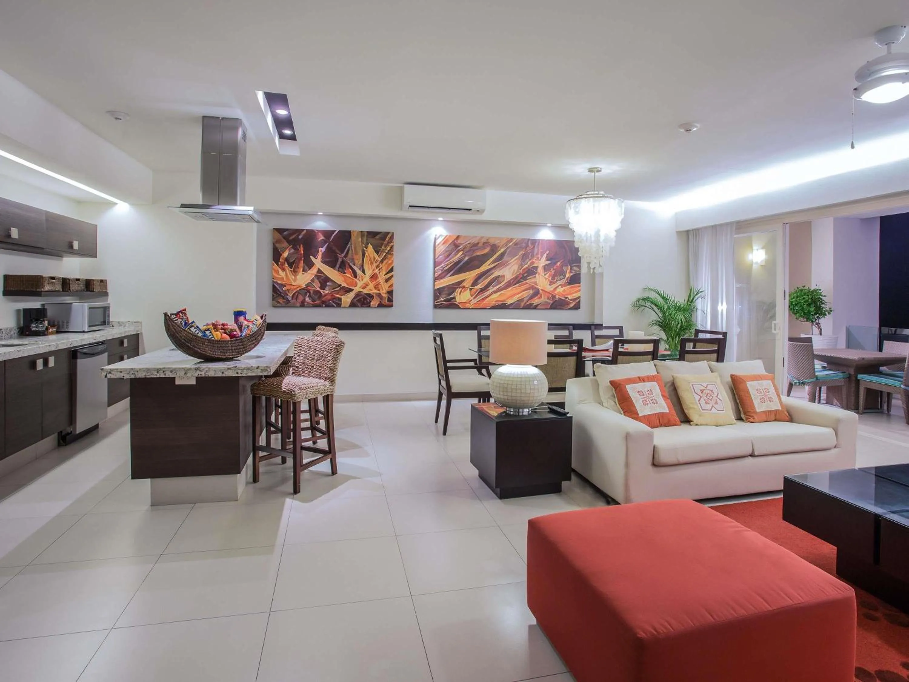 One-Bedroom King Room with Two King and Two Double Beds and Balcony - Kitchen in Marival Distinct All-Suites & World Spa - Handwritten Collection