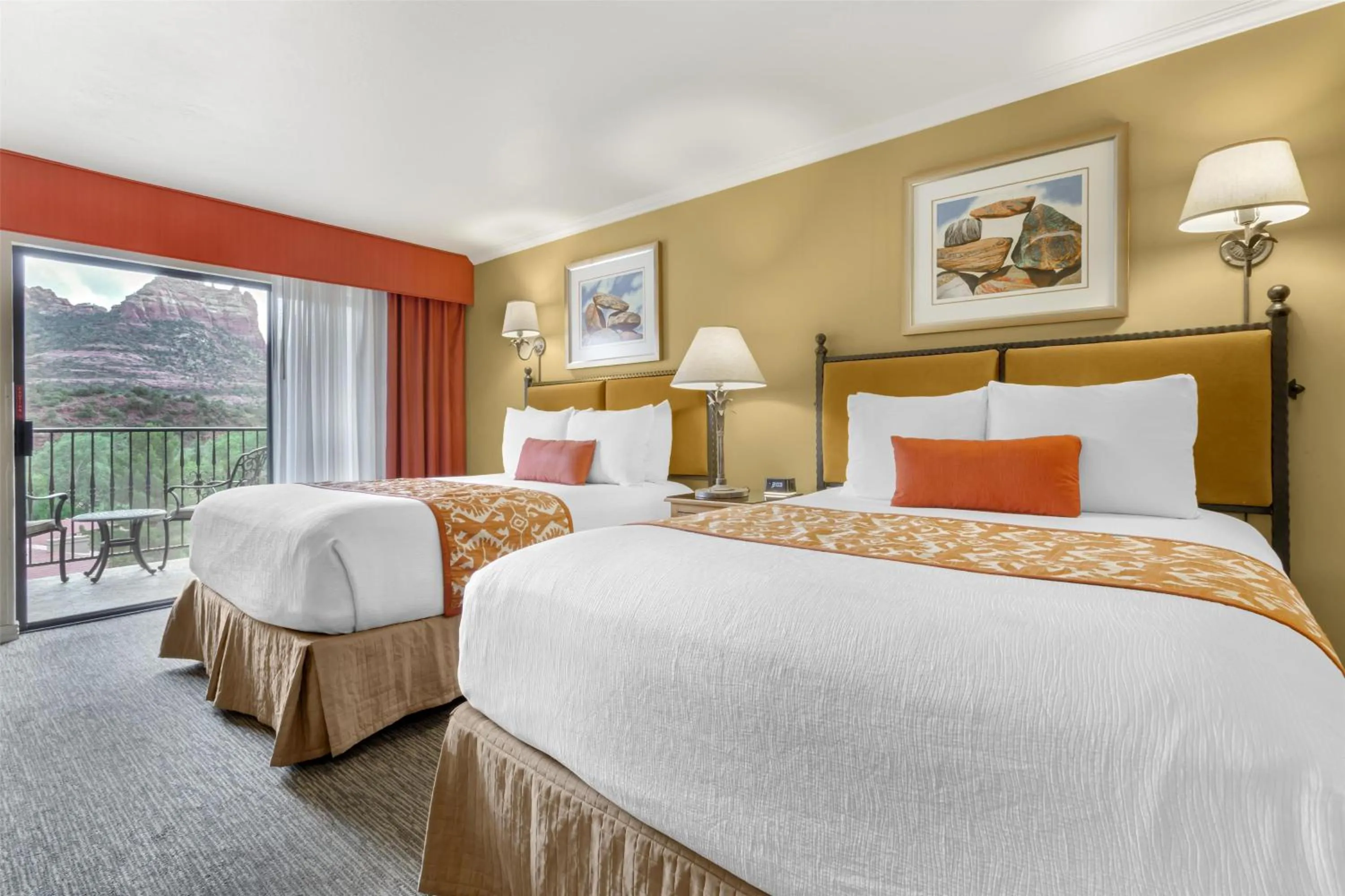 Queen Room with Two Queen Beds with Red Rock View with Balcony - Non-smoking in Best Western Plus Arroyo Roble Hotel & Creekside Villas