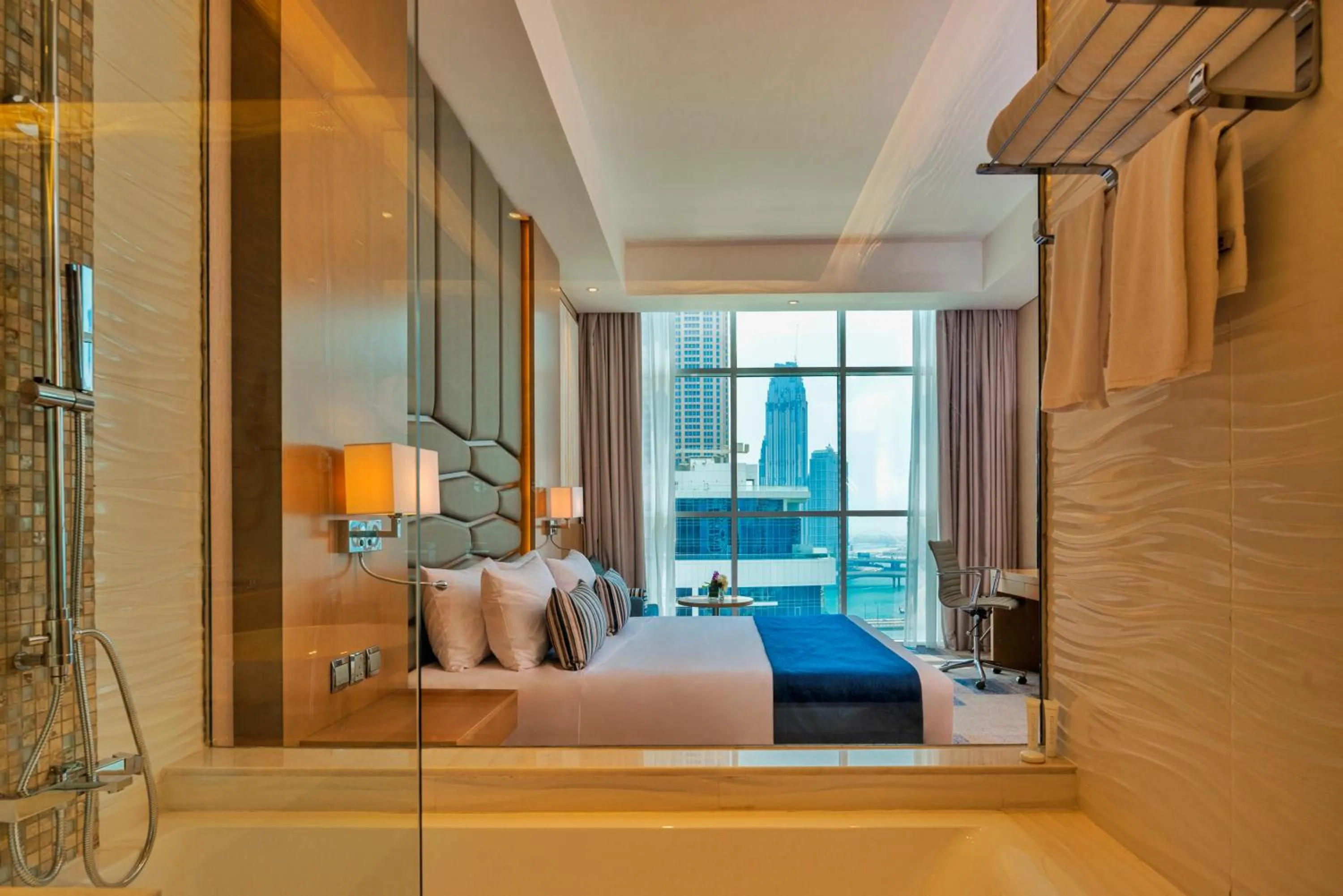 One bedroom Suite with free access to Hotel's private beach at Palm - Jumeirah in Canal Central Hotel Business Bay