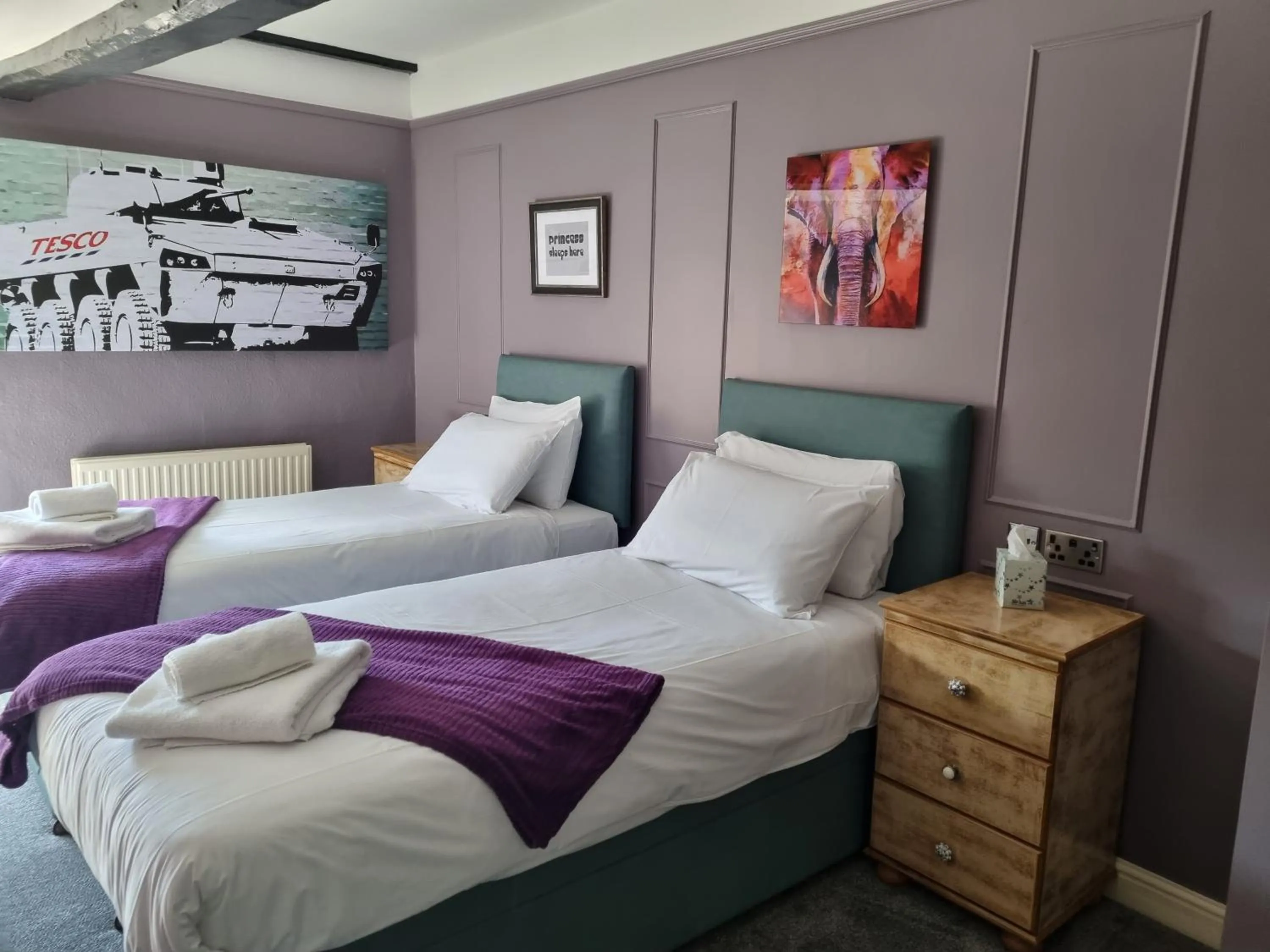 Twin Room with Shower in The Plough Inn