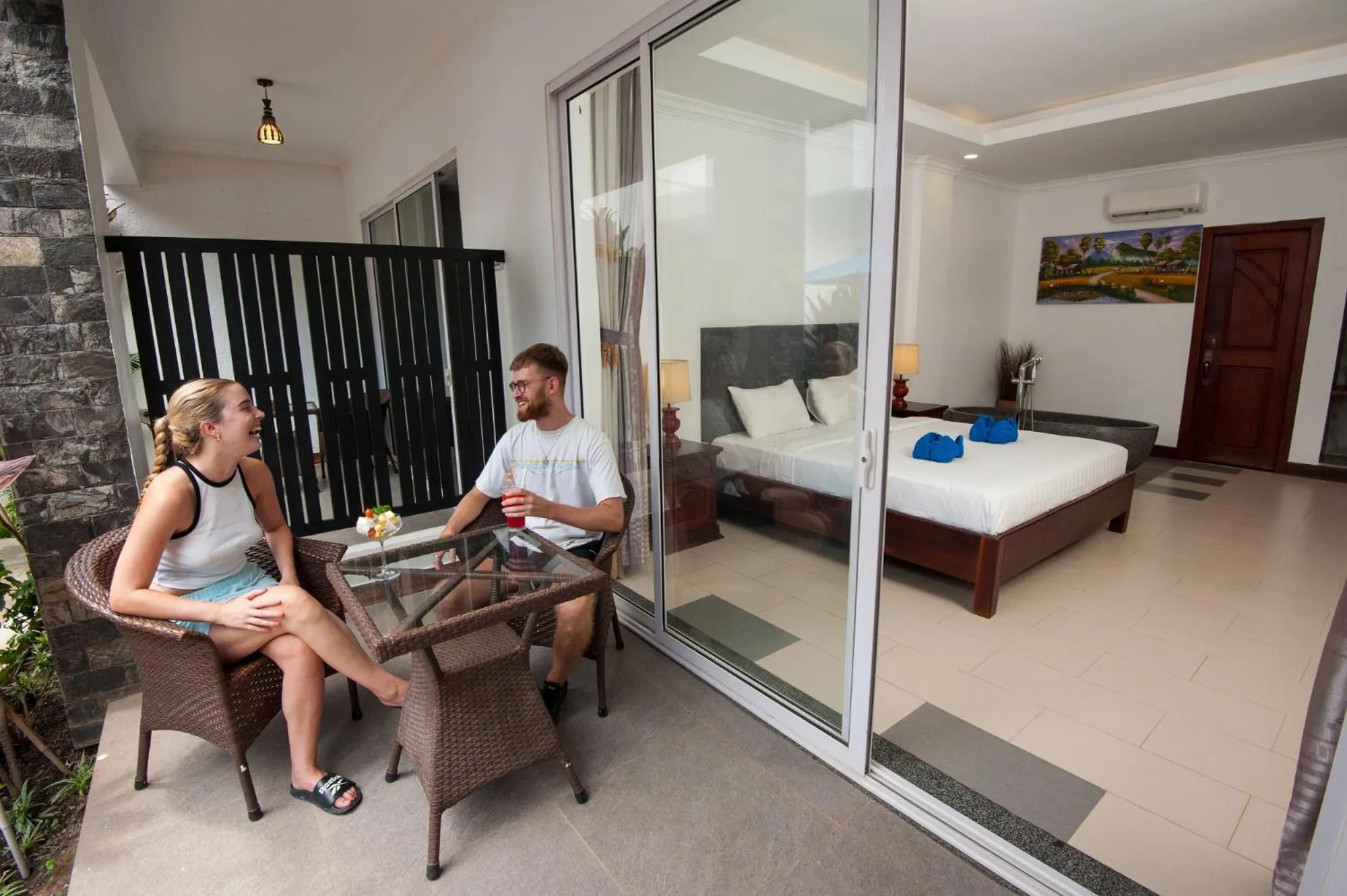 Double Room with Pool View in Mad Monkey Hostel Siem Reap