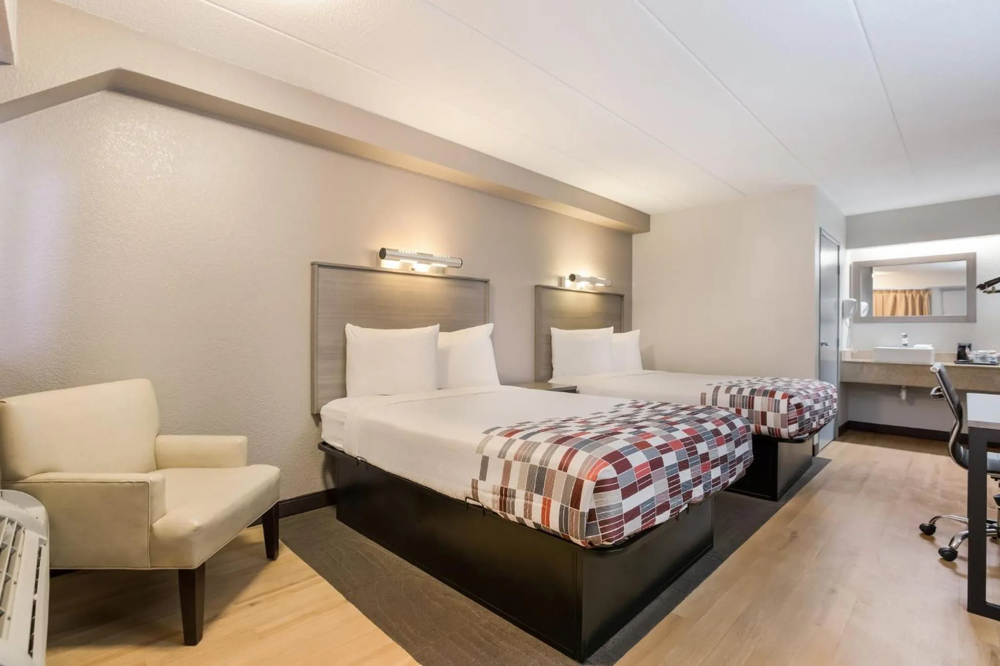 Standard Room with Two Double Beds Smoke Free in Red Roof Inn Princeton - Ewing