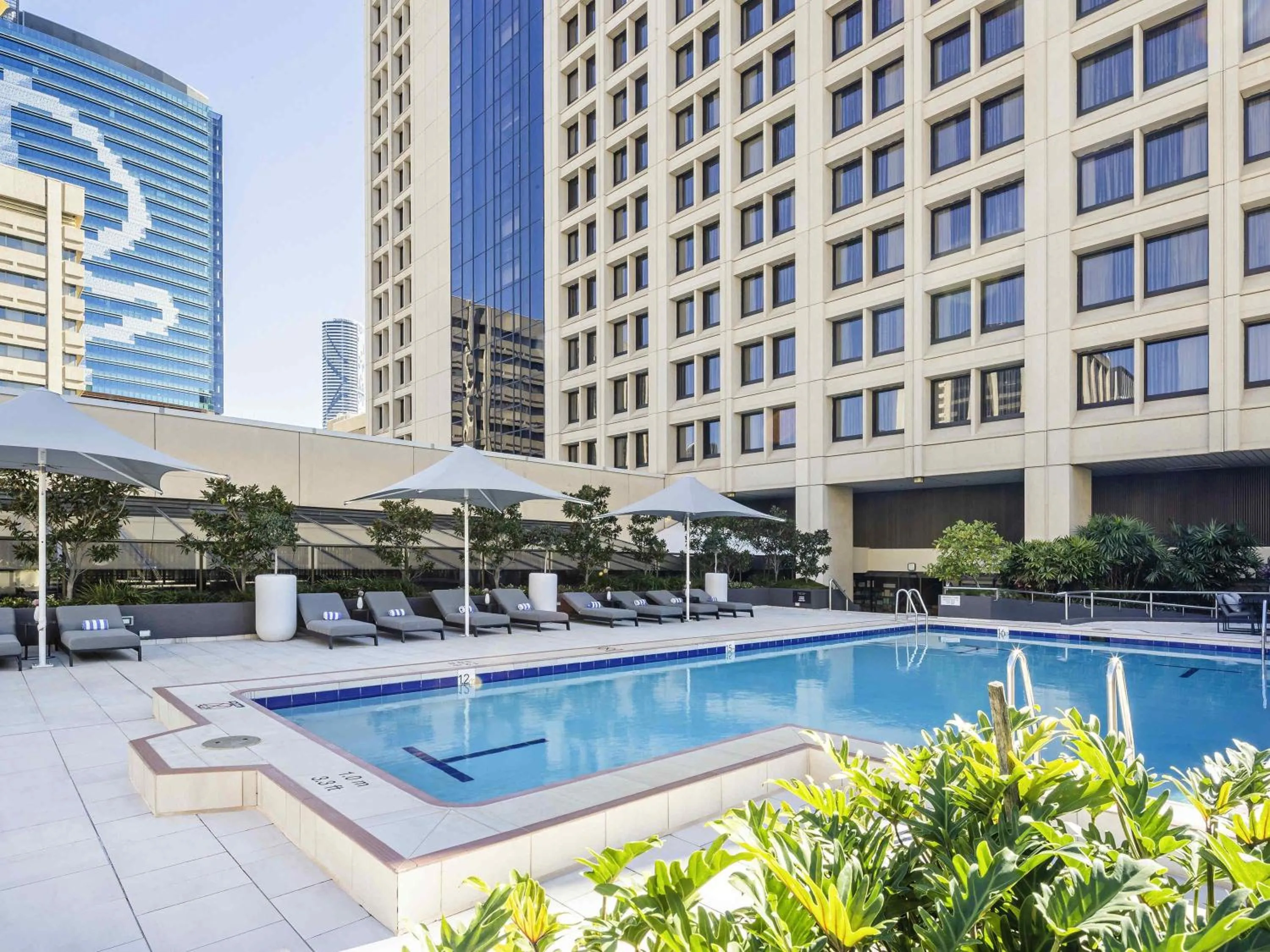 Pool view in Sofitel Brisbane Central