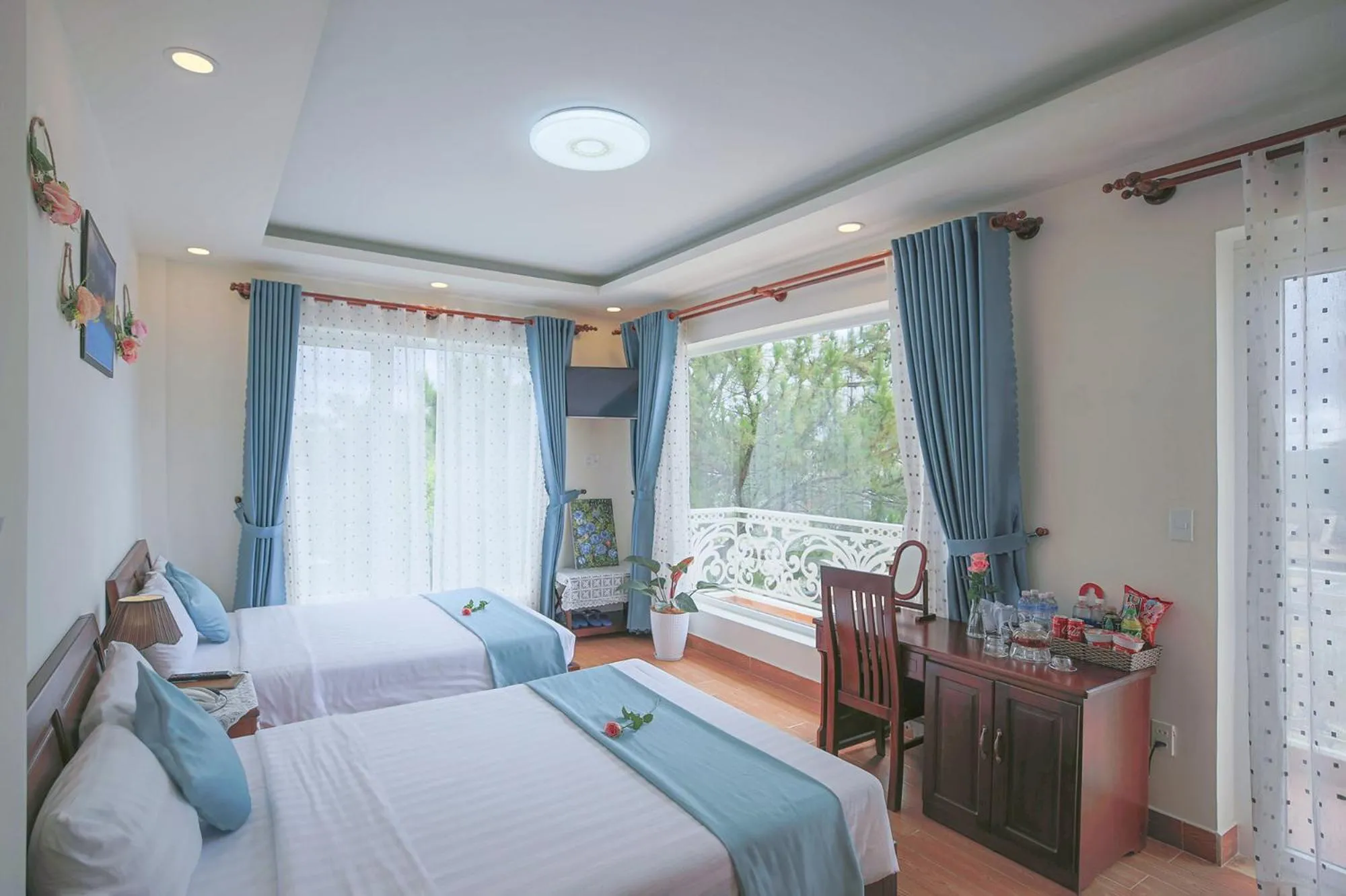 Quadruple Room with Balcony in Rose Valley Hotel Da Lat Vietnam
