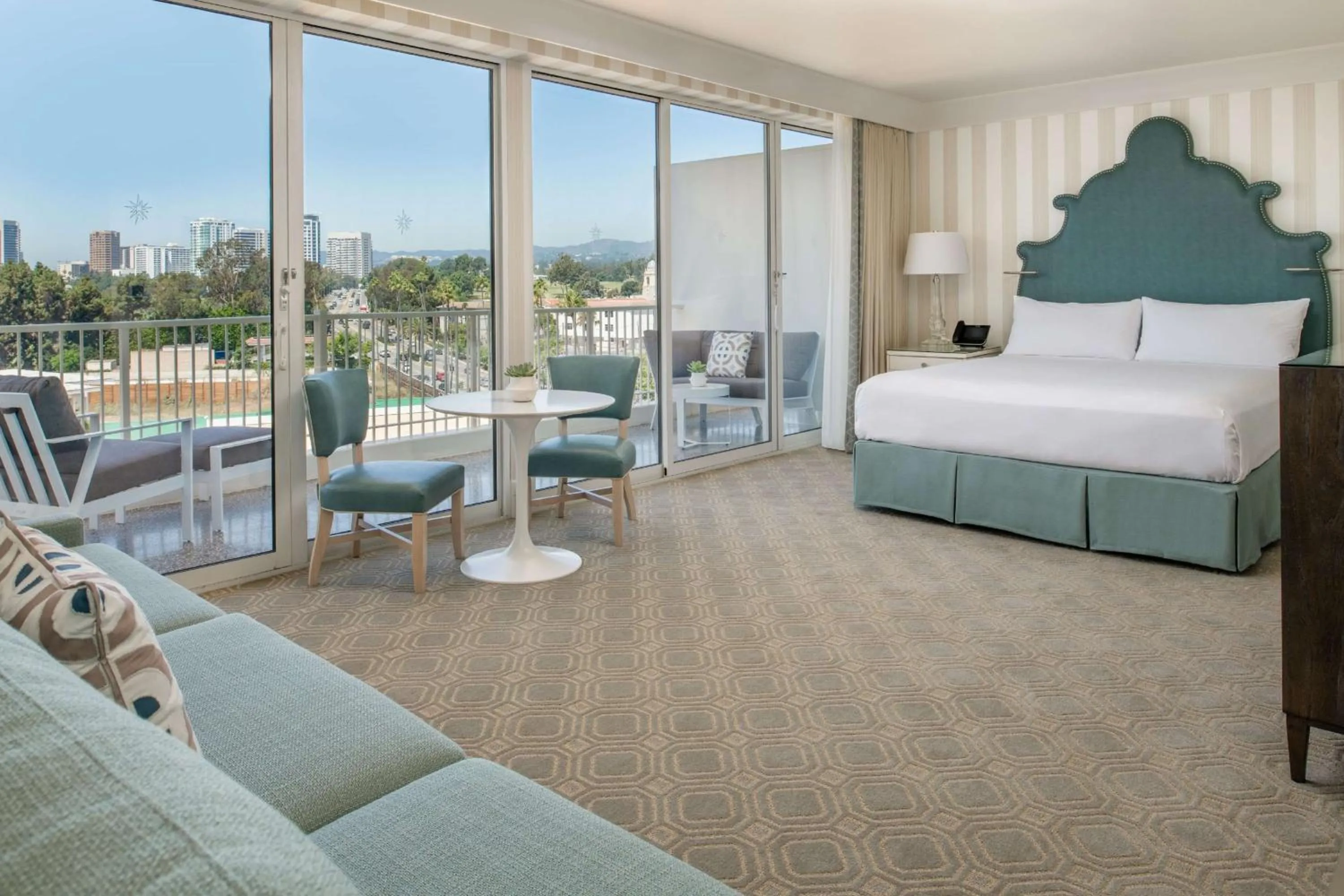 King Studio Suite with Balcony in The Beverly Hilton