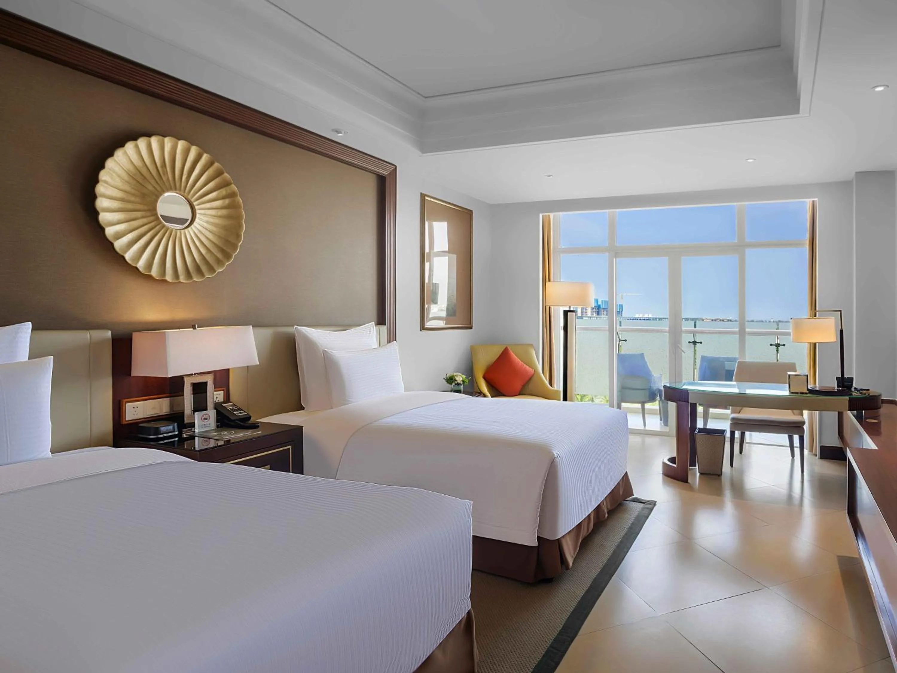 Deluxe Twin Room with Private Balcony and Sea View in Pullman Haikou