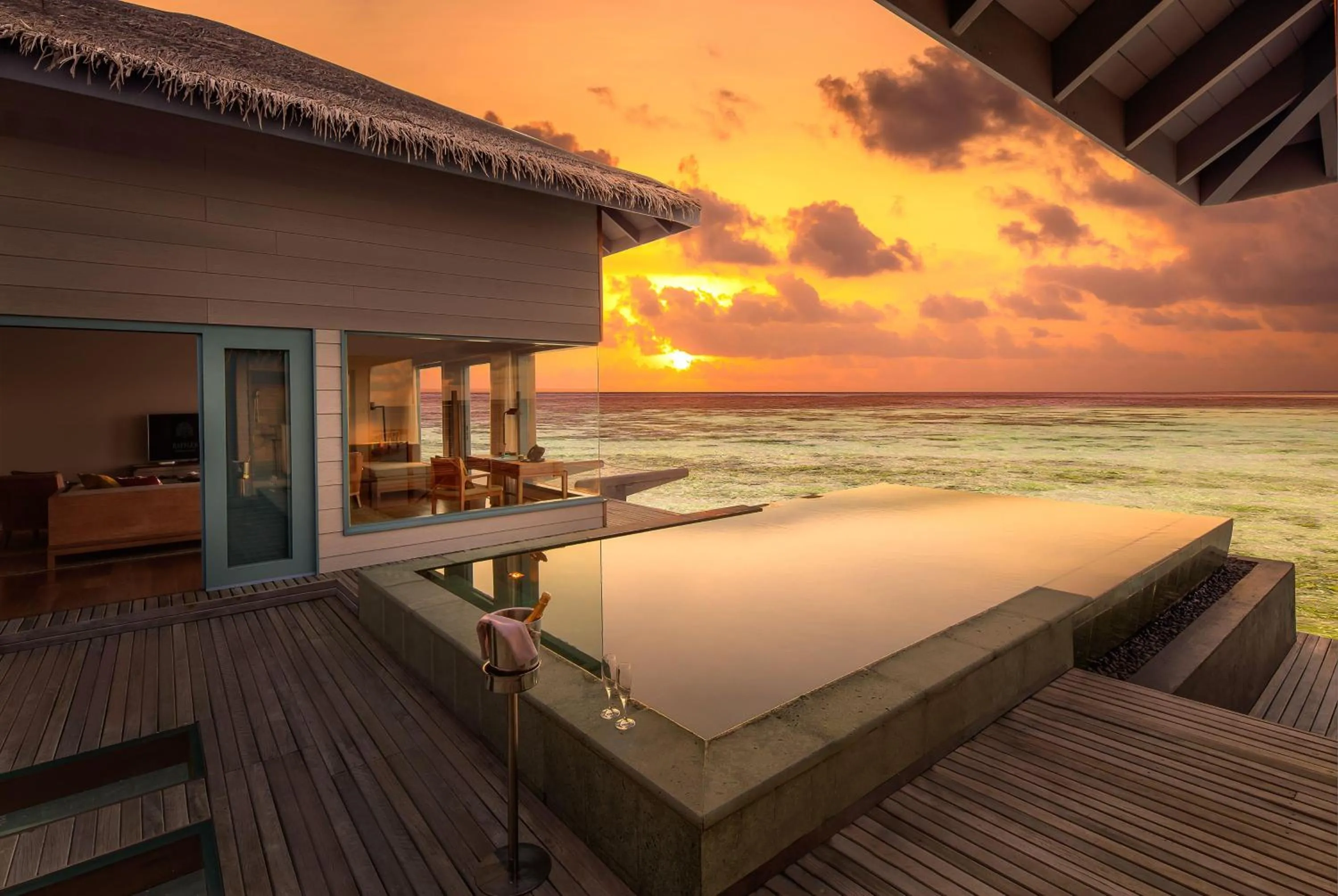 Sunset Overwater Villa with Private Pool - single occupancy in Raffles Maldives Meradhoo