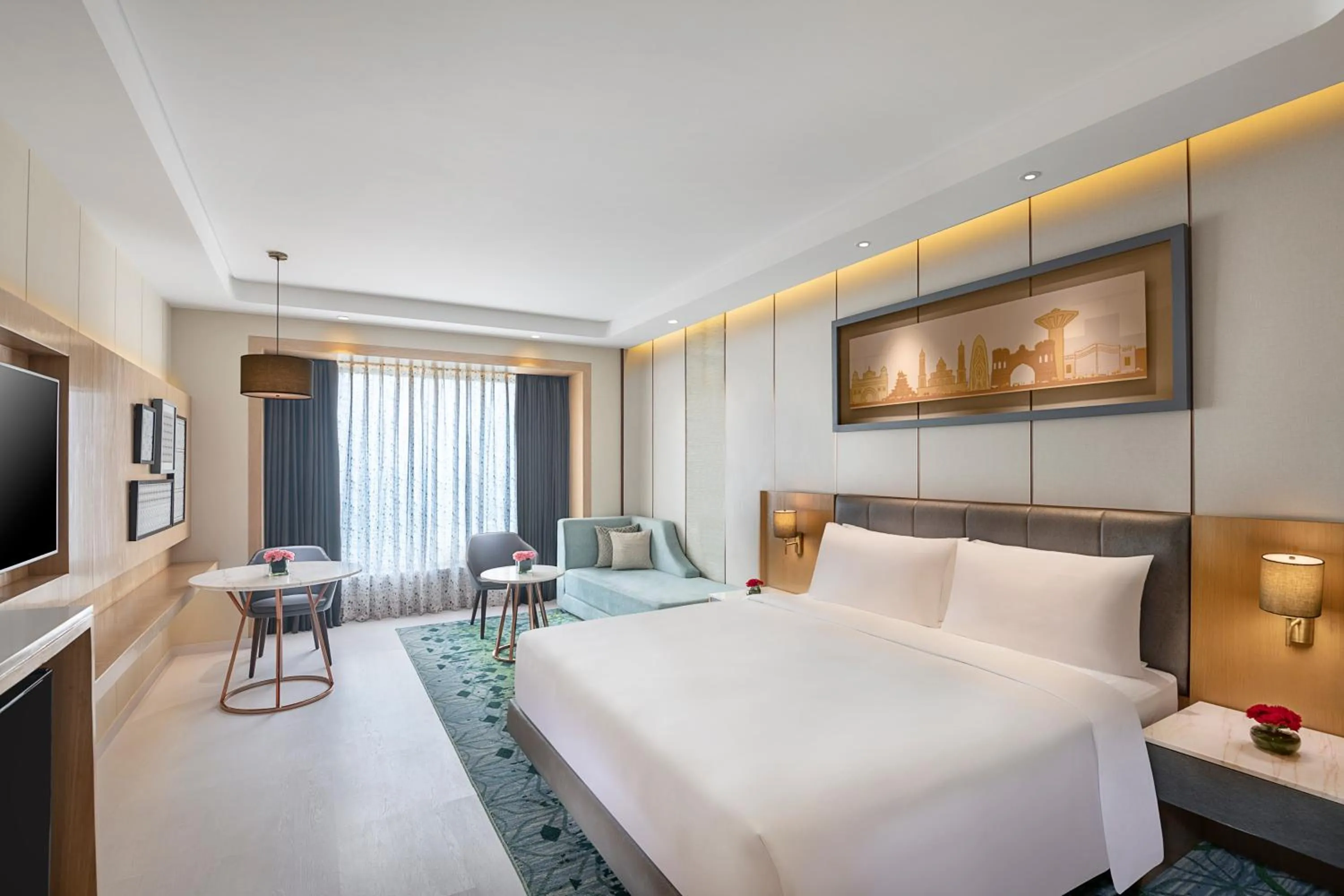 Business Class Room (Shuttle service to Golden Temple on scheduled Hrs, 10% Discount on Food & Soft Beverages, Happy Hours 1+1 on IMFL Drinks (16:00-18:00 Hrs) at Proof Patio Bar - single occupancy in Radisson Blu Hotel Amritsar