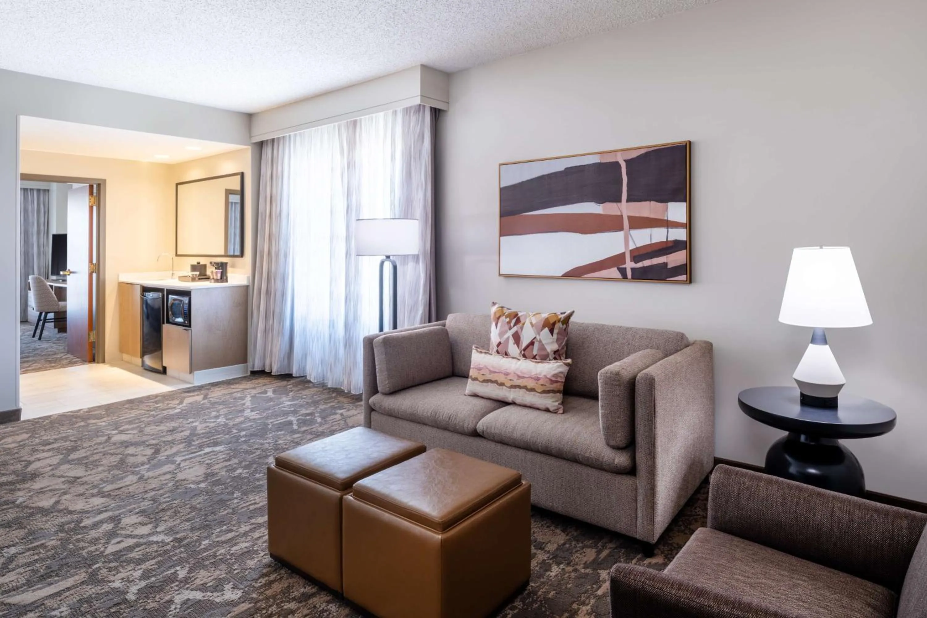 One Bedroom Corner Suite with Two Double Beds in Embassy Suites by Hilton Albuquerque