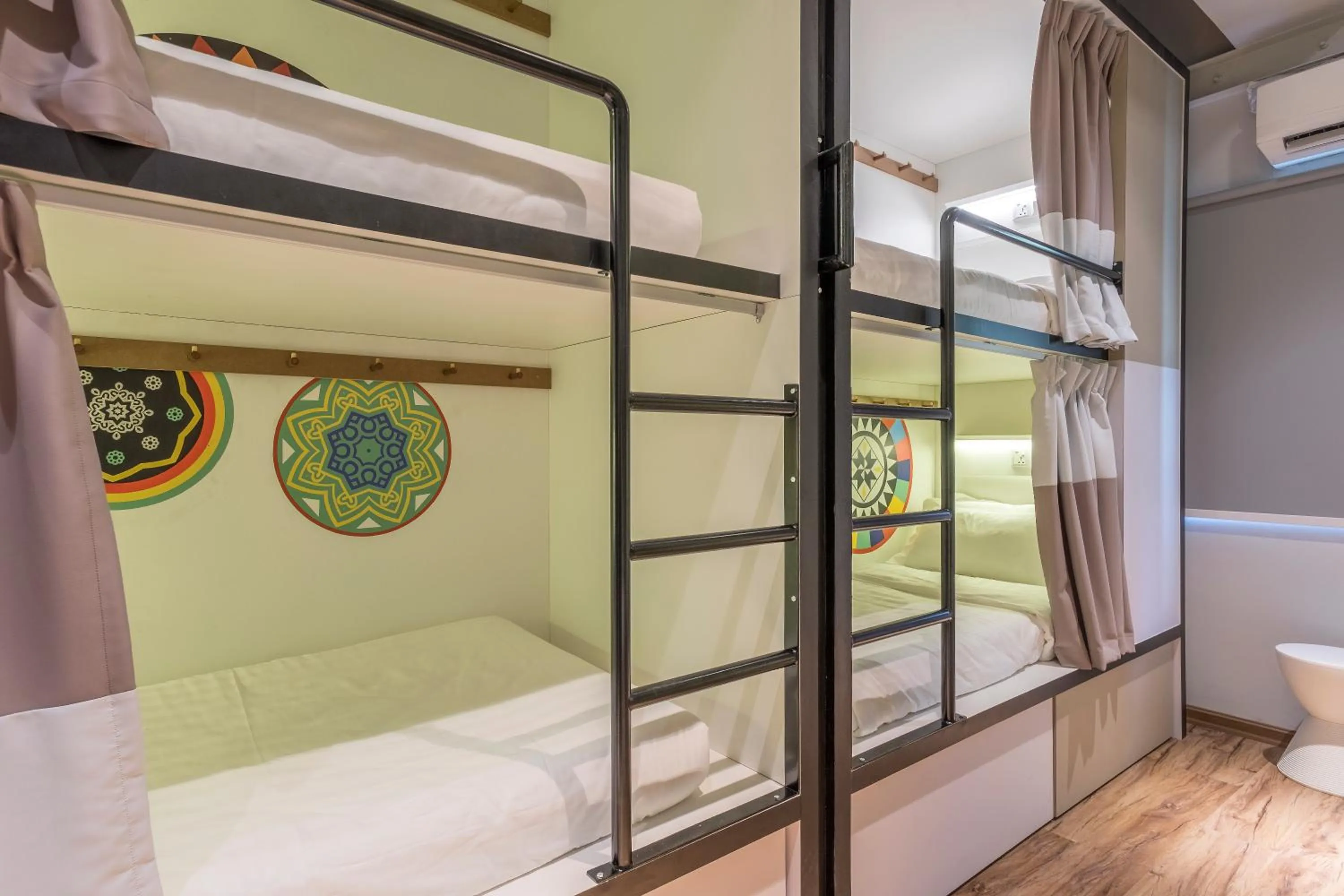 Bed in 4-Bed Mixed Dormitory Room with Shared Bathroom (No Window) in TOOJOU Kota Kinabalu