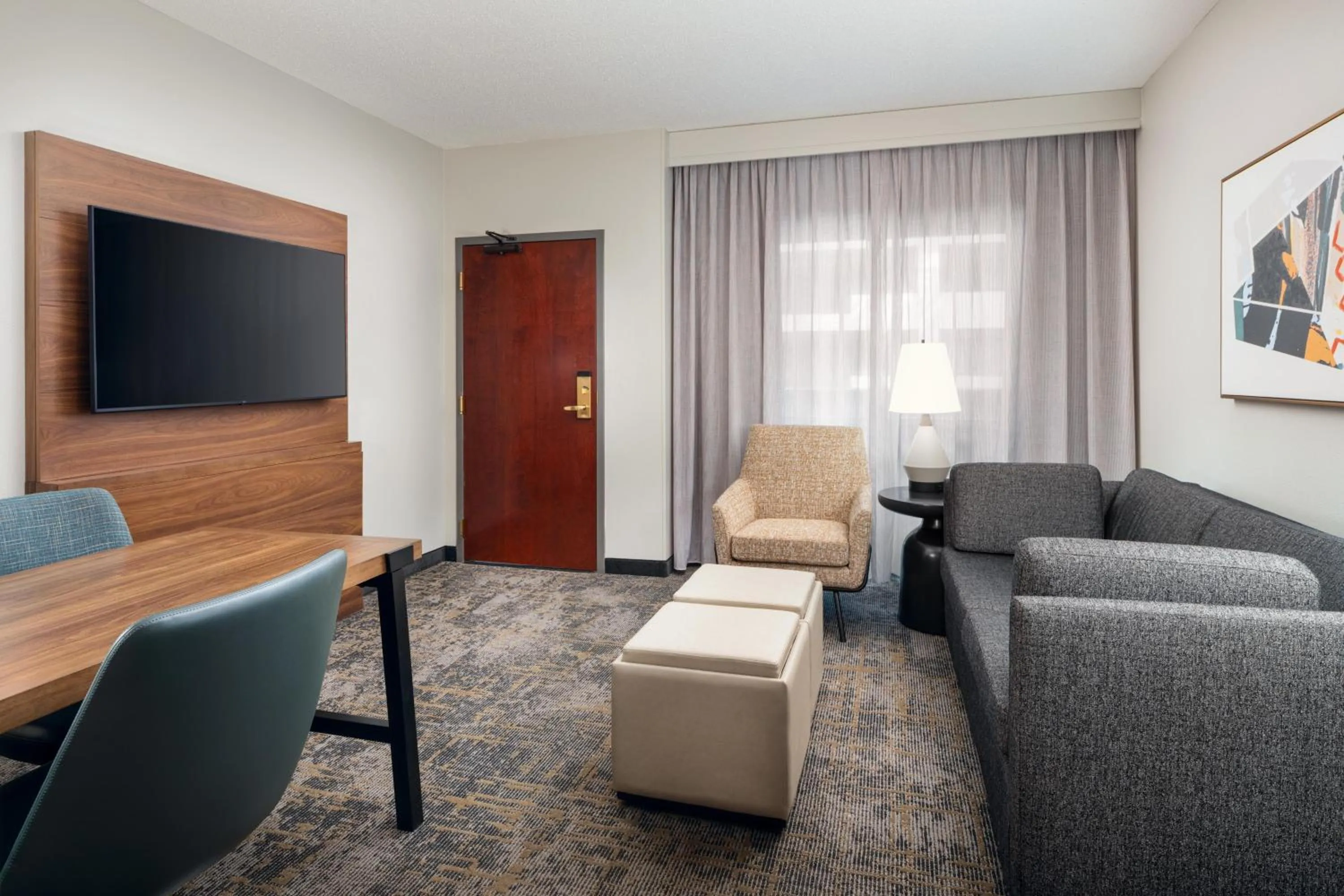 Premium Two-Room King Suite with Walk-In Shower in Embassy Suites Lincoln
