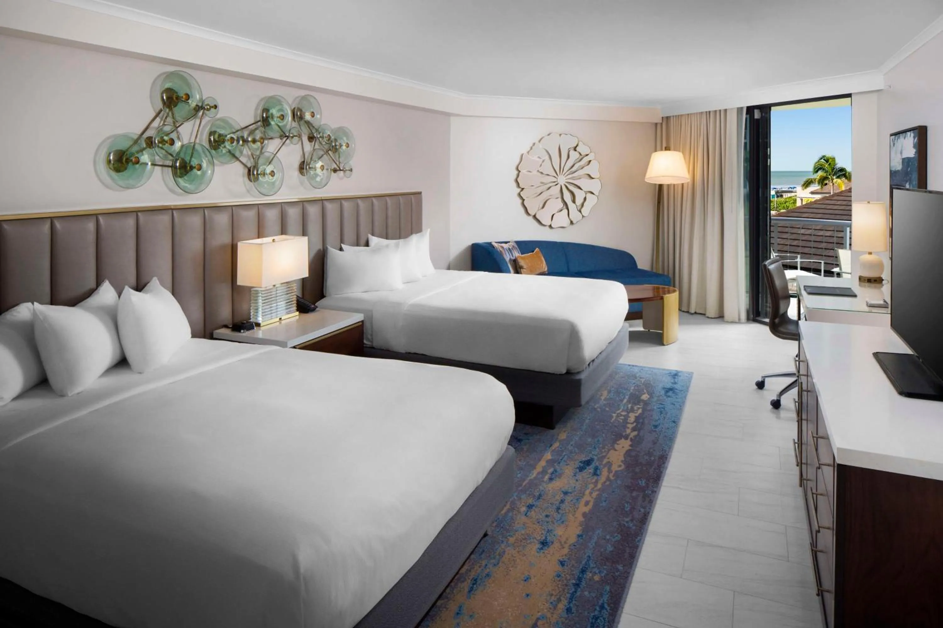 2 Queen Bed Partial Ocean View in Hilton Marco Island Beach Resort and Spa