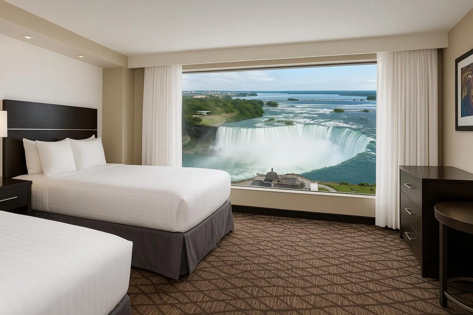 Queen Suite with Spa Bath and Horseshoe Falls View in Embassy Suites by Hilton Niagara Falls/ Fallsview