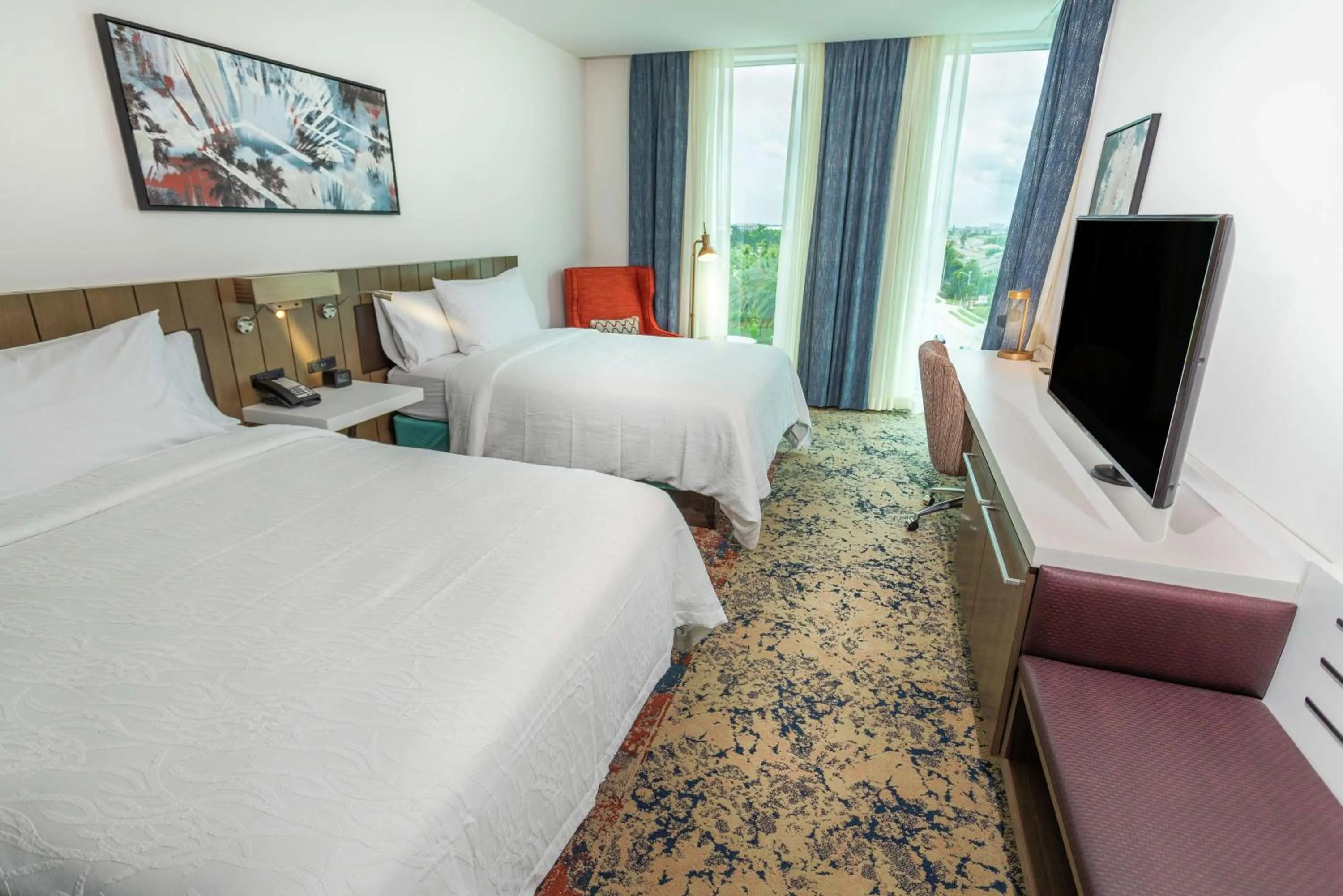 Queen Room with Two Queen Beds - Mobility Access in Hilton Garden Inn West Palm Beach I95 Outlets