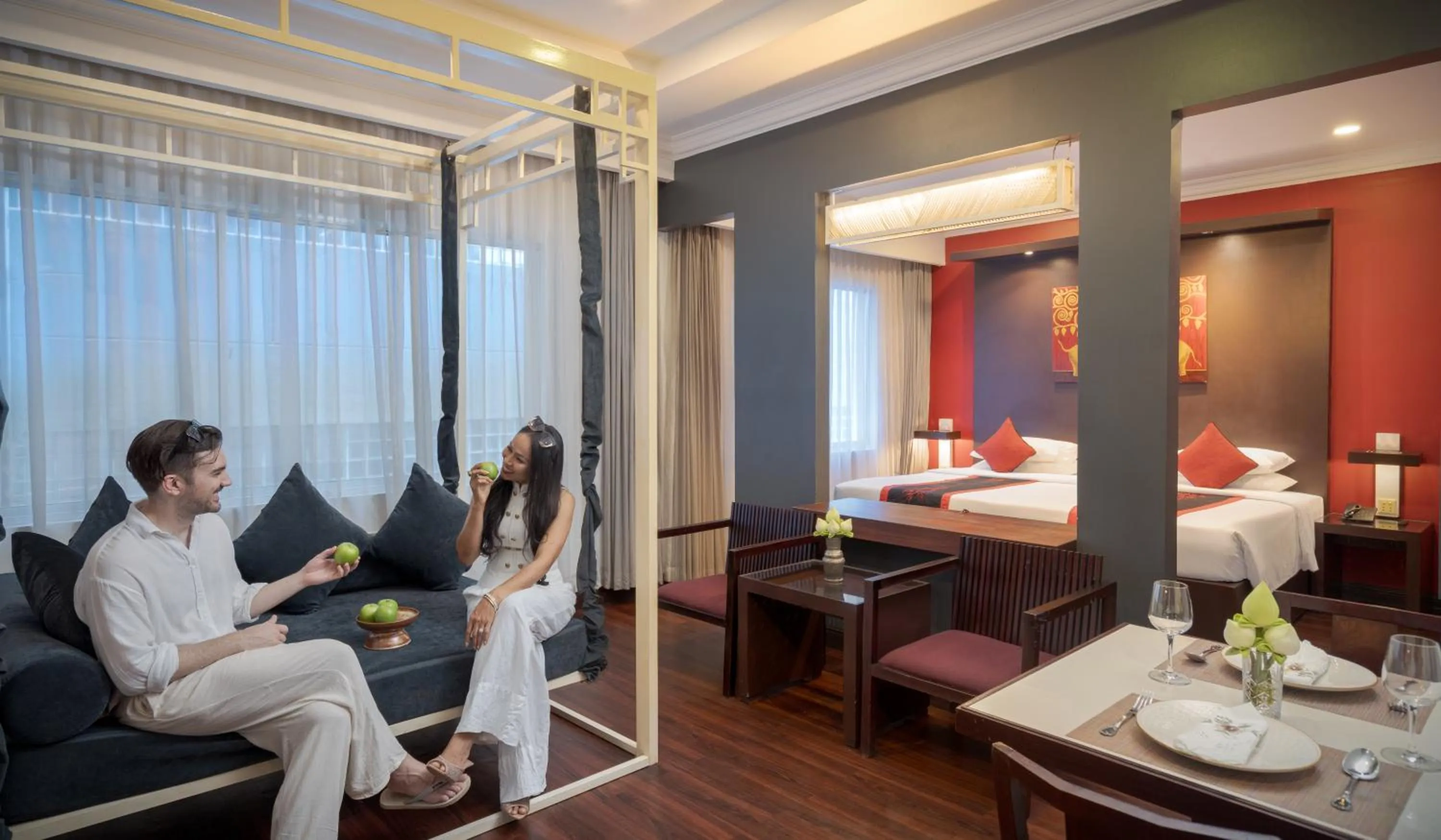 Memoire Suite Romantic Swing - Free Airport Pickup + 30mn Massage in Memoire d' Angkor Boutique Hotel