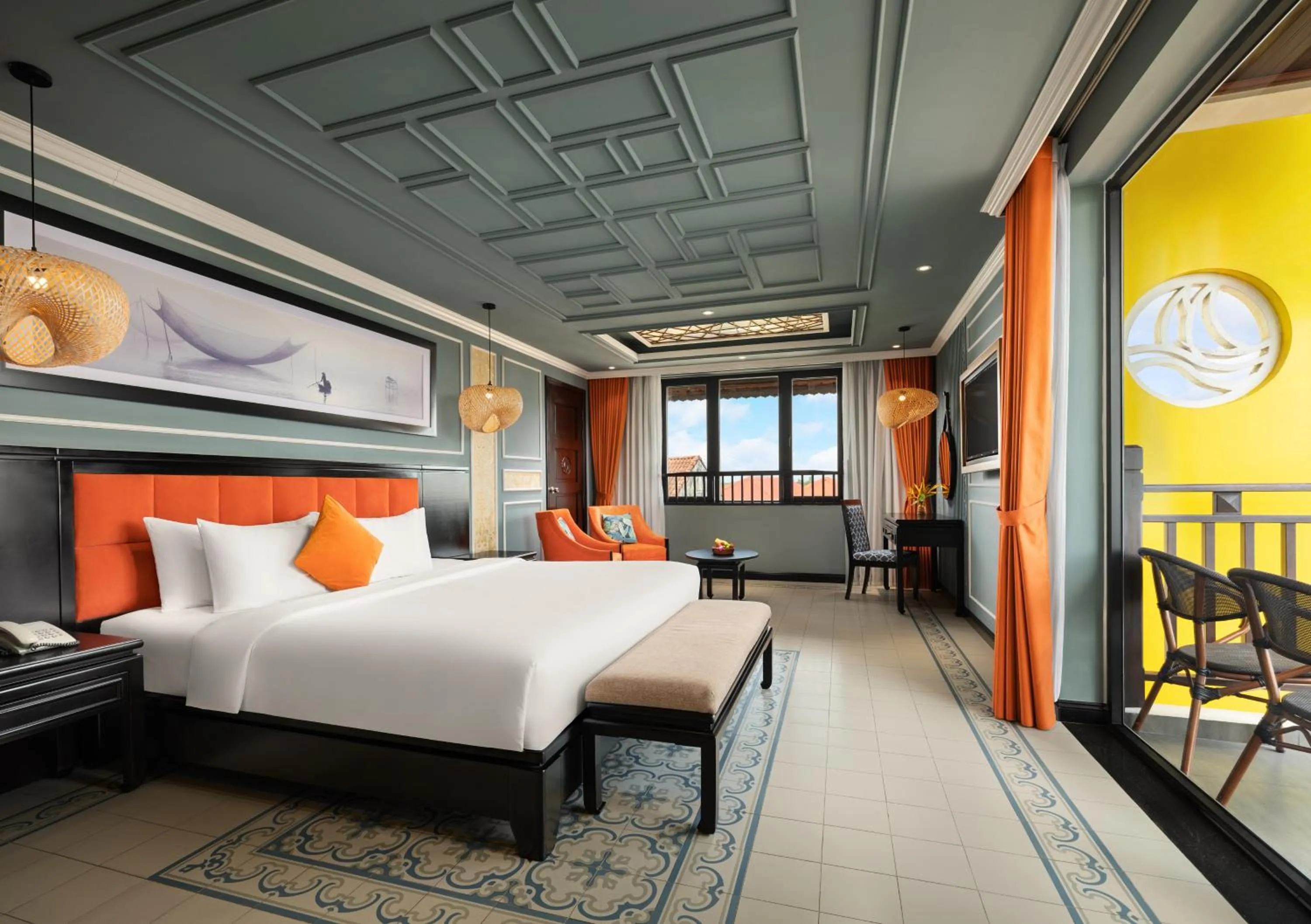 Deluxe Double Room with Balcony and City View in Bel Marina Hoi An Resort