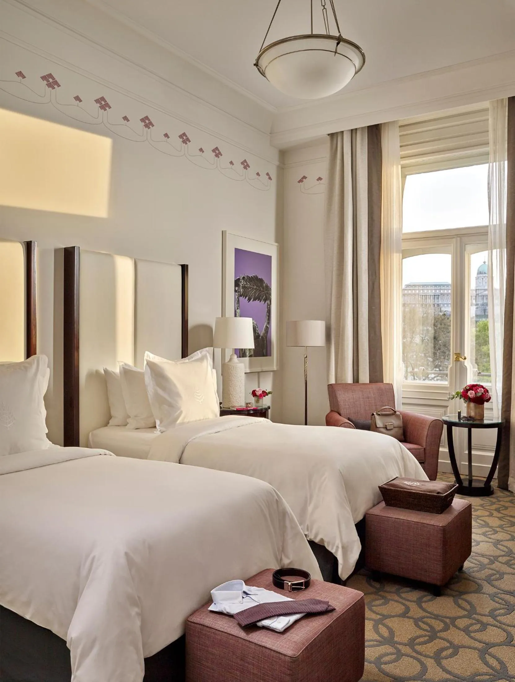 Danube River View Room with Two Twin Beds in Four Seasons Hotel Gresham Palace Budapest