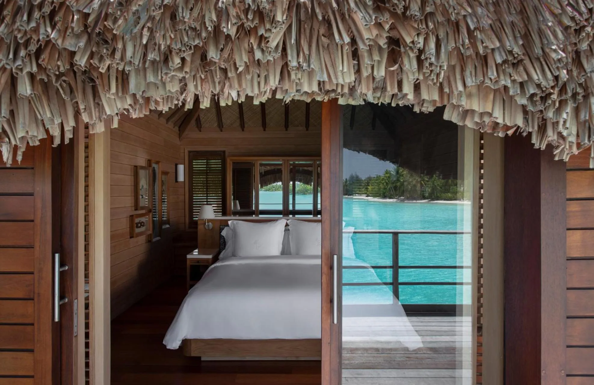 One Bedroom Mountain View Over Water Bungalow Suite King Bed in Four Seasons Resort Bora Bora