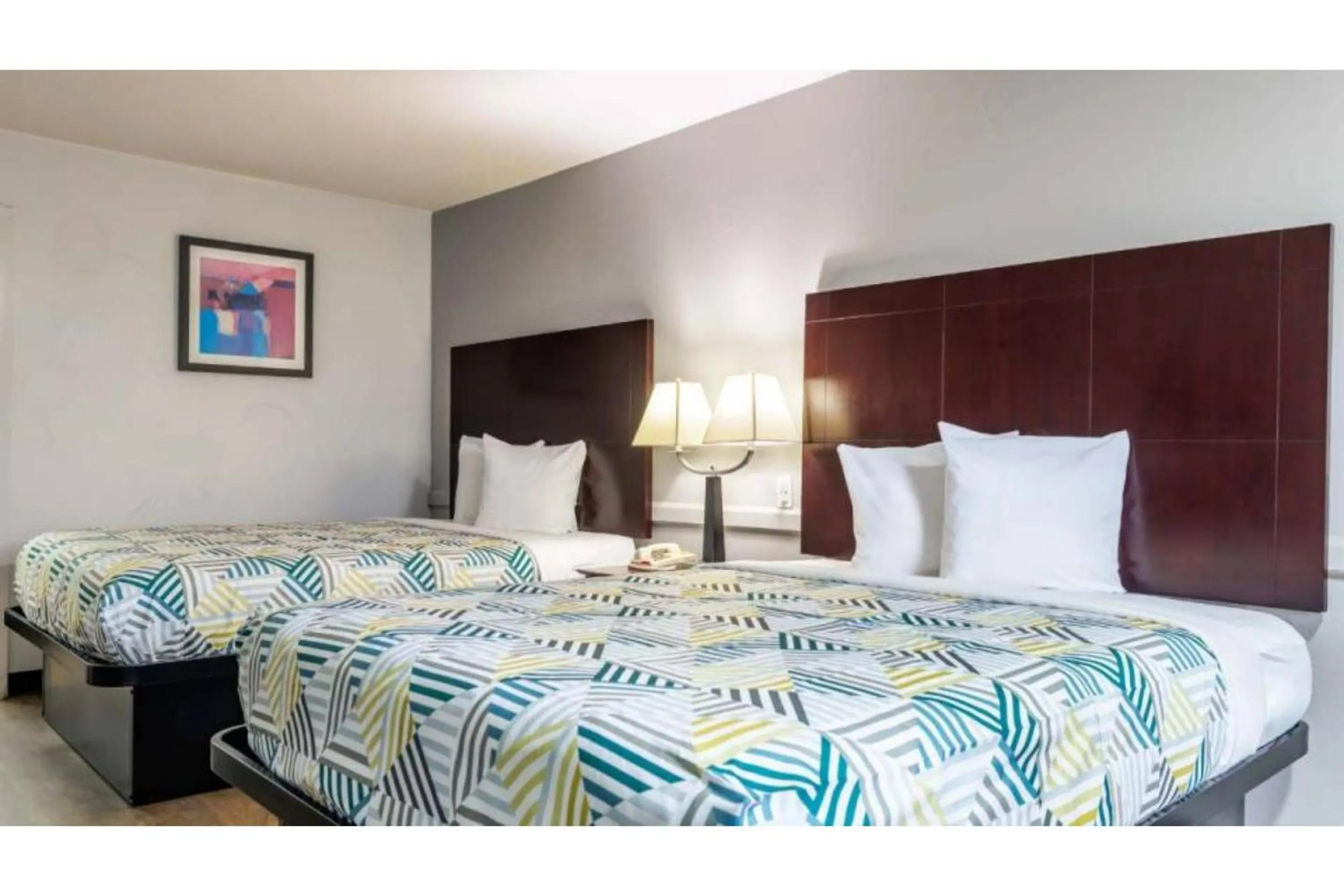 Queen Room with Two Queen Beds - Disability Access - Non-Smoking in Motel 6 Dallas TX Downtown