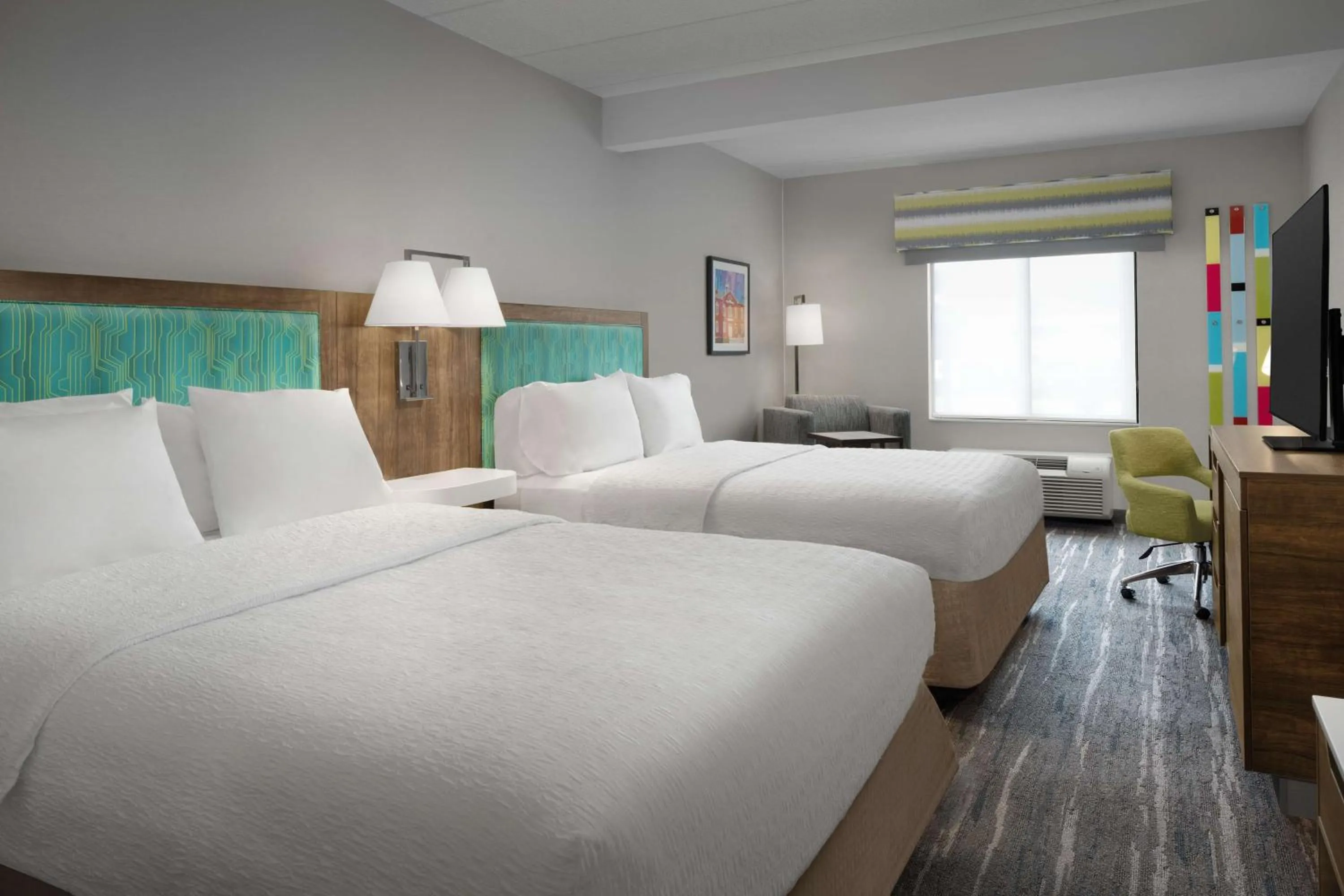 Queen Room with Two Queen Beds - Hearing Access/Non-Smoking in Hampton Inn Haverhill