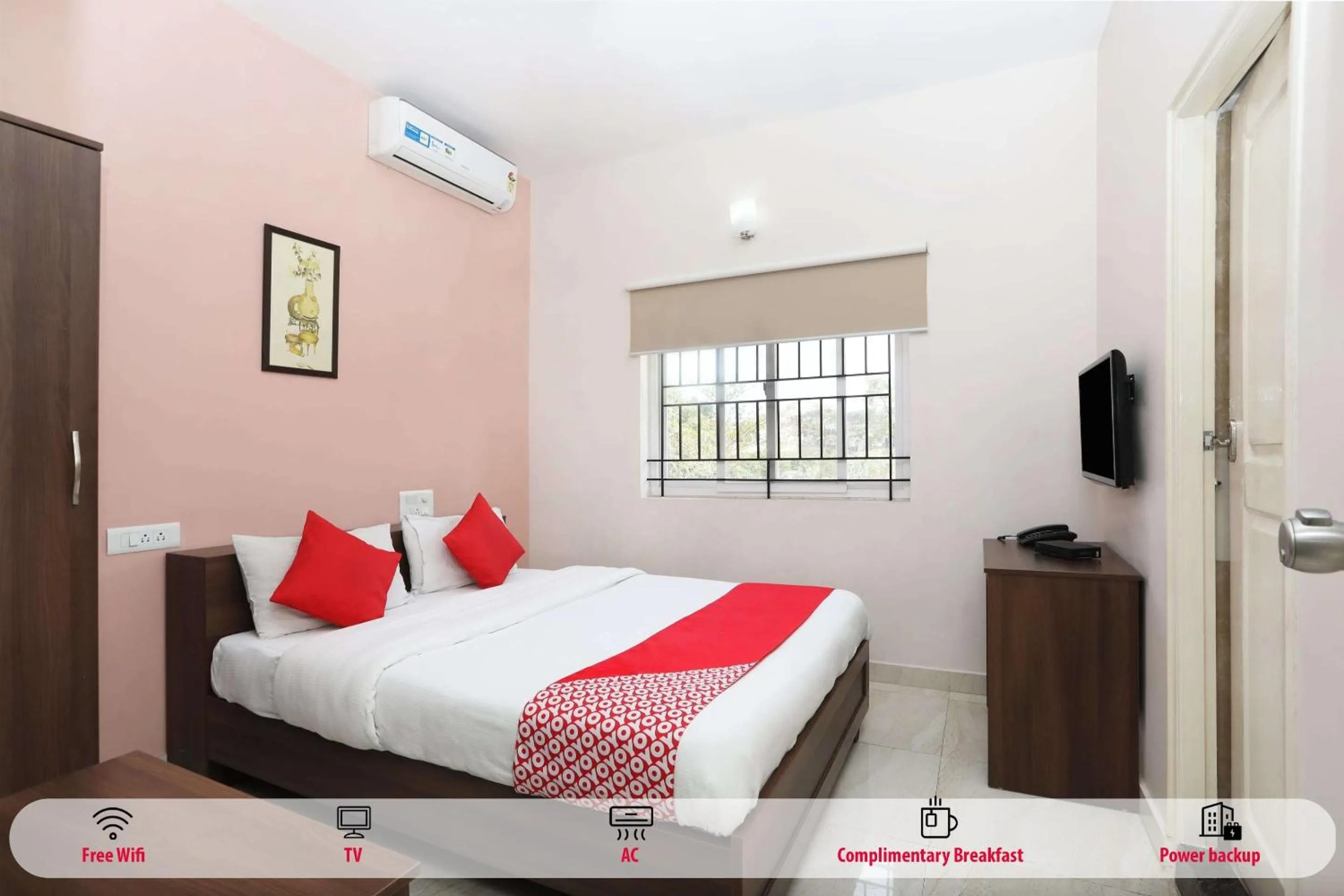 Small Double Room - single occupancy in Super Hotel O Indra Comforts