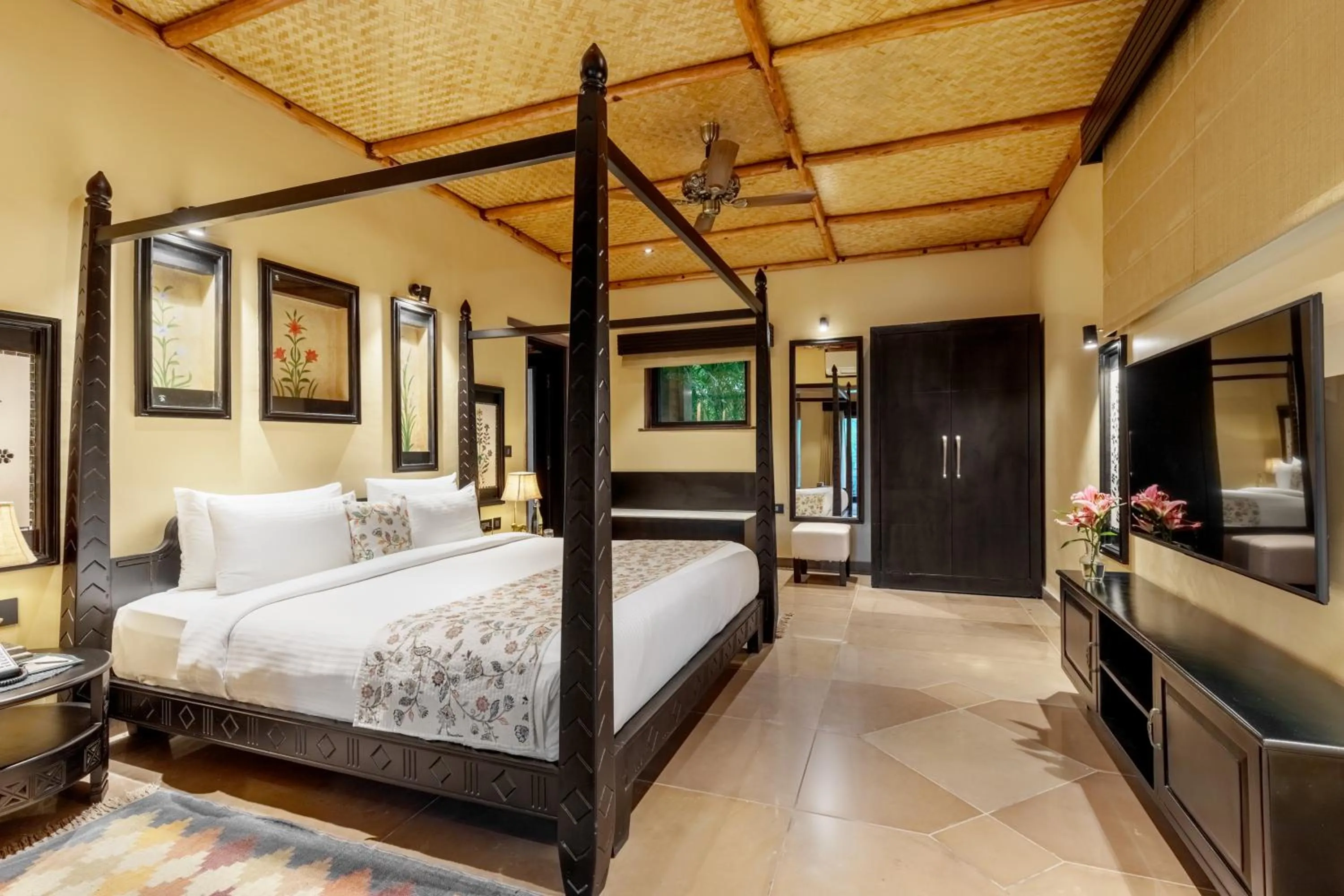 Signature Suite- 15% Off on F&B, Spa & Laundry | 1+1 Happy Hour on IMFL/Beers | Early C/In & Late C/Out (2 hrs, subject to availability) | Hi-Tea with Activities & Folk Music | 2 Pints Beer | Discounted Star Gazing | 45-min Couple Massage (once/stay) in AamaGhati Wildlife Resort, Ranthambore