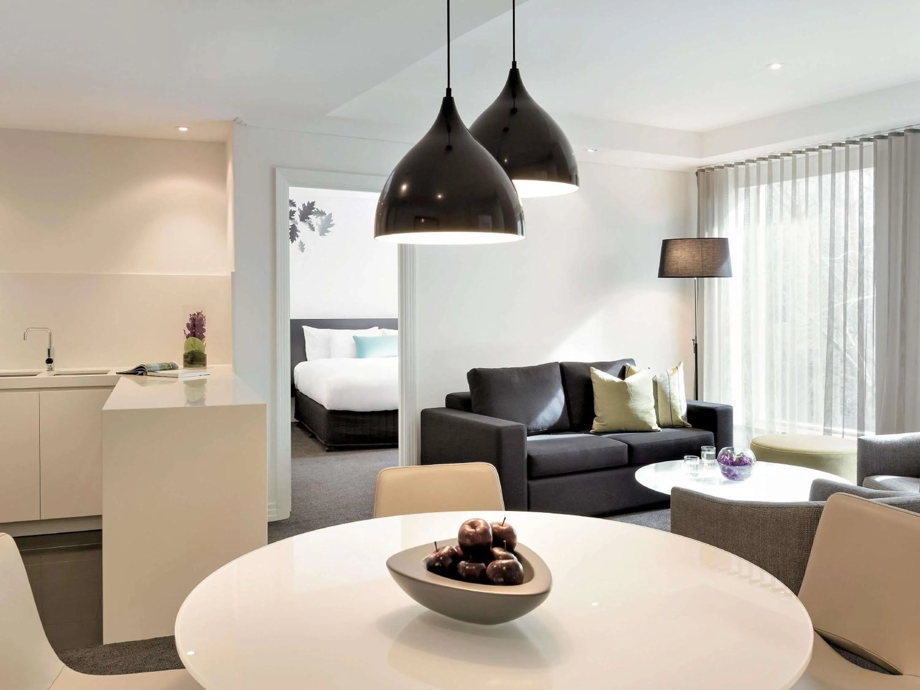 Two Bedroom Two Bathroom Apartment with Kitchen and with Spa Bath in The Como Melbourne