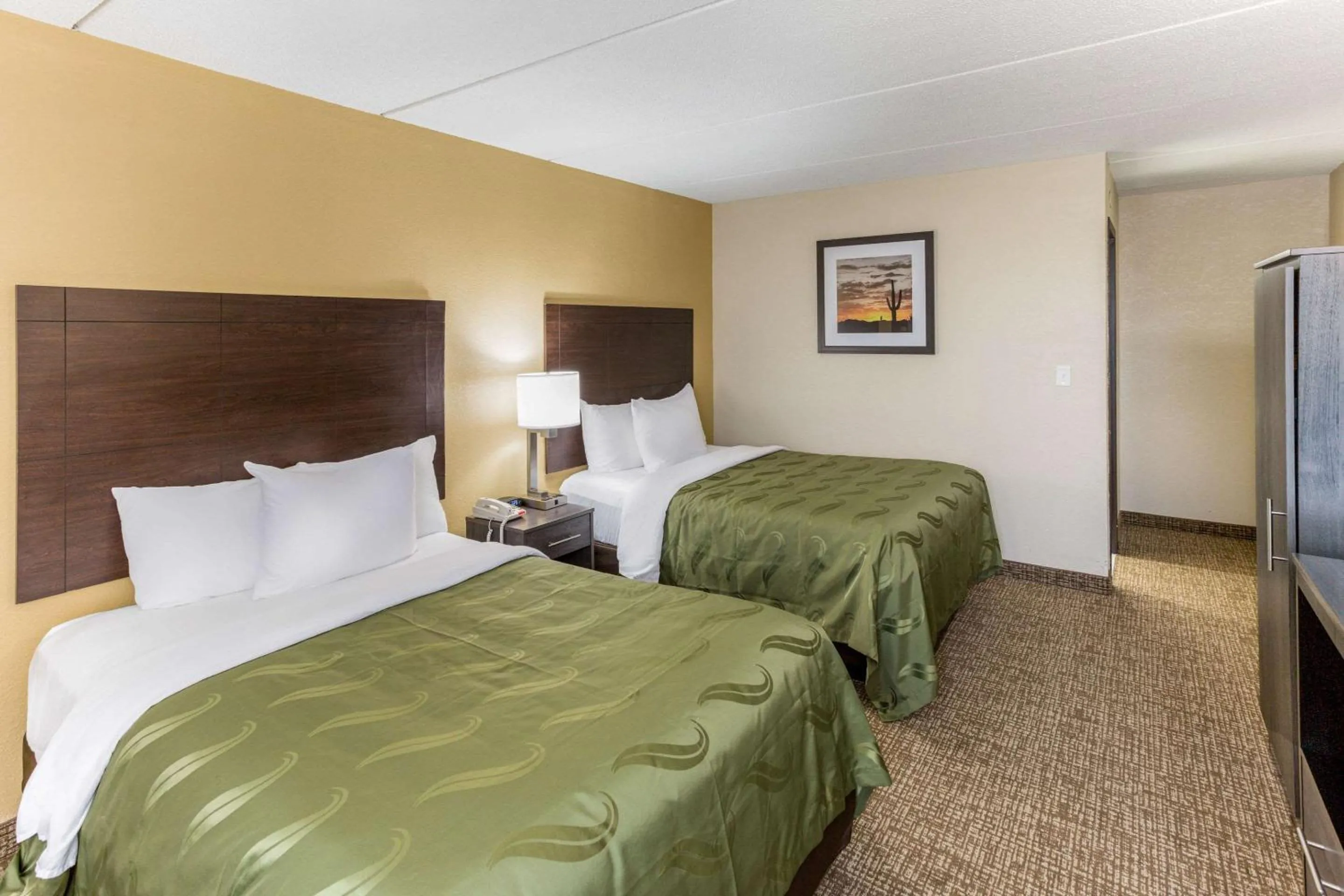 Large Efficiency Queen Suite with Two Queen Beds - Non Smoking/Interior Hall in Quality Inn & Suites Plattsburgh