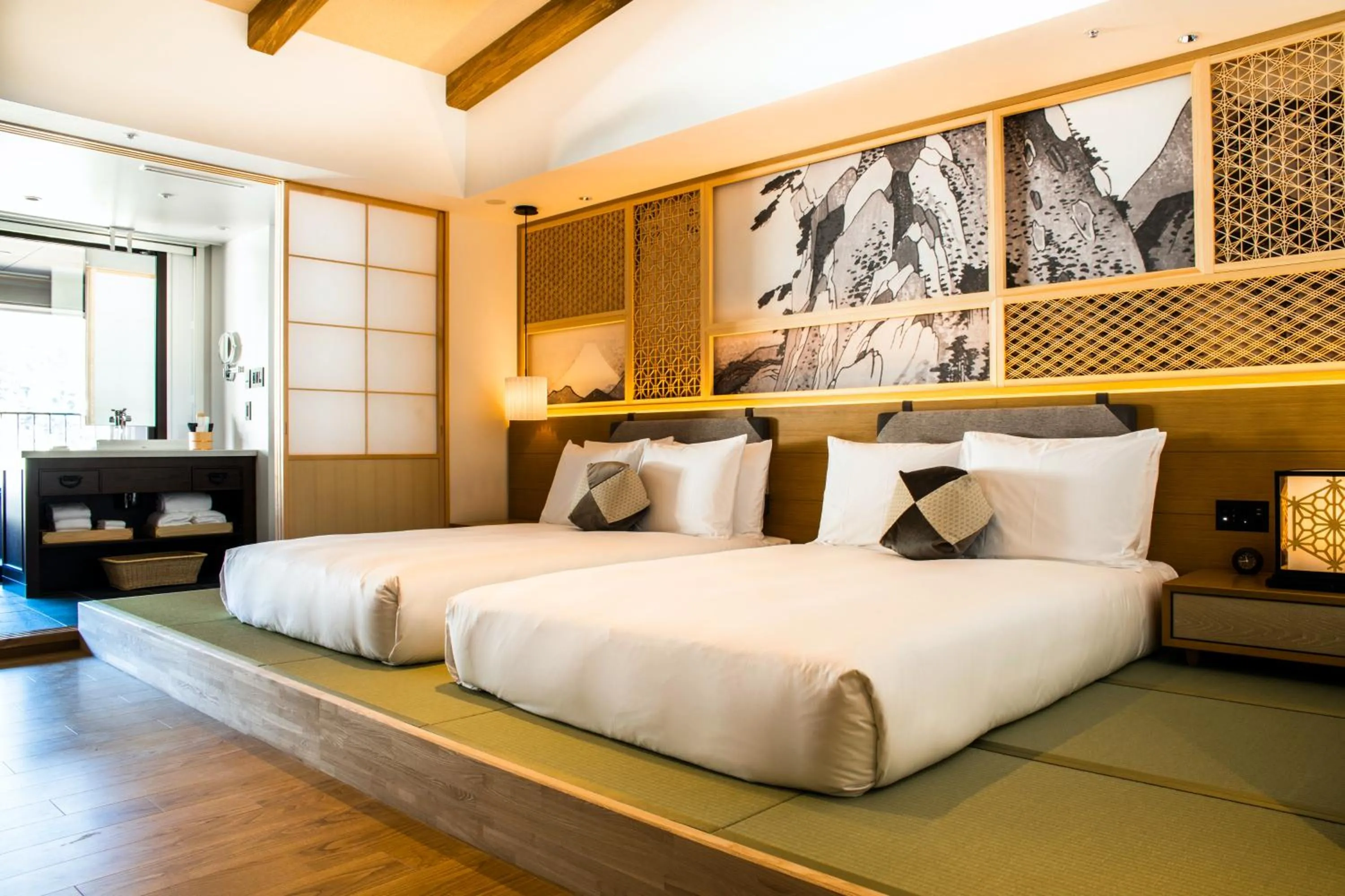 Twin Suite with River View in Hotel Indigo Hakone Gora by IHG