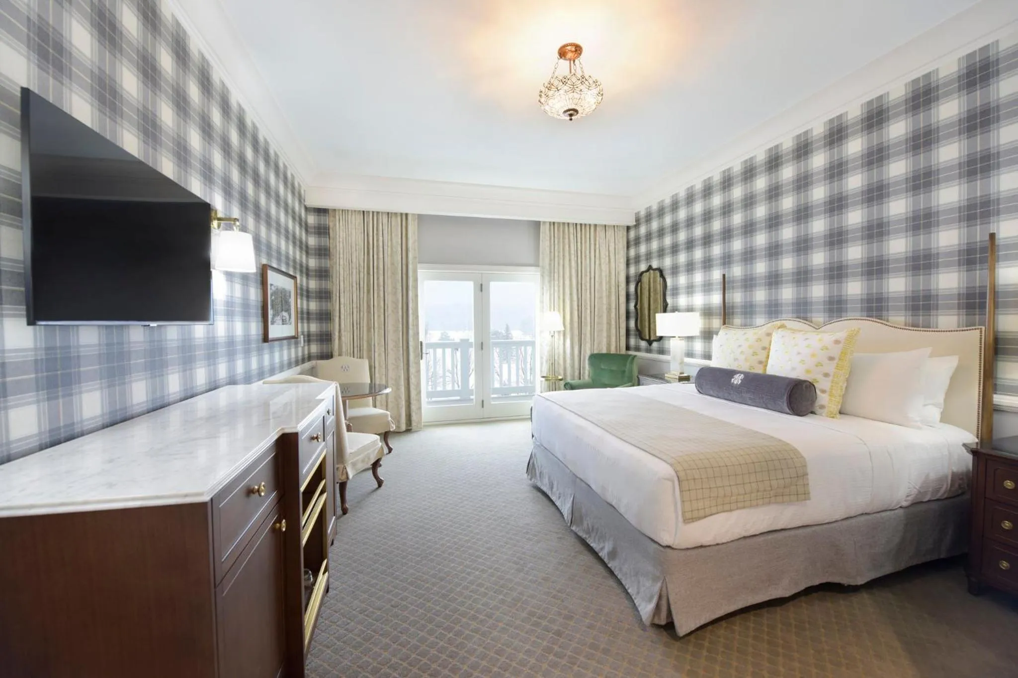 Accessible Presidential Wing 1 King Bed with Balcony or Patio in Omni Mount Washington Resort & Spa