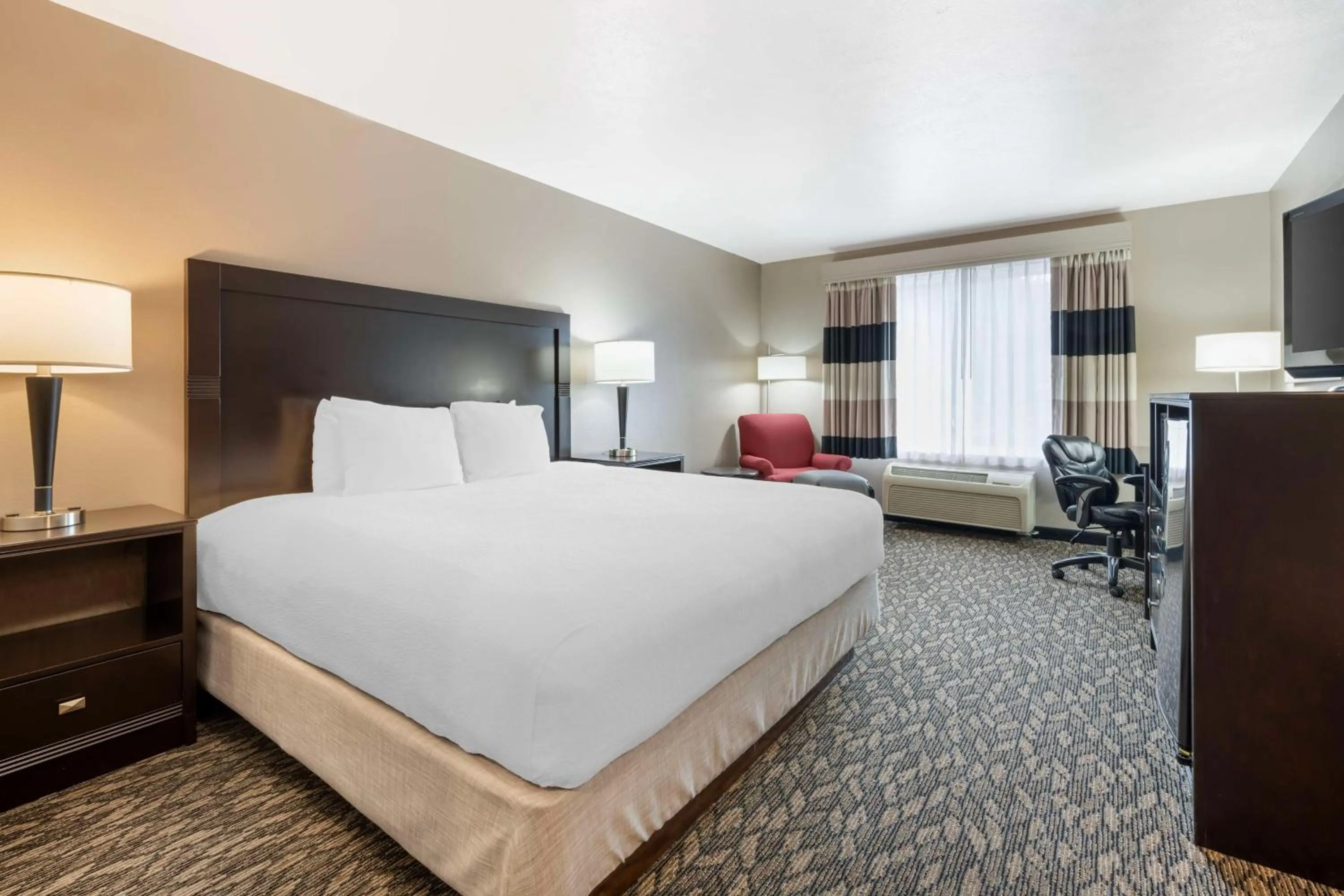 King Room with Roll-In Shower - Disability Access in Best Western Wheatland Inn