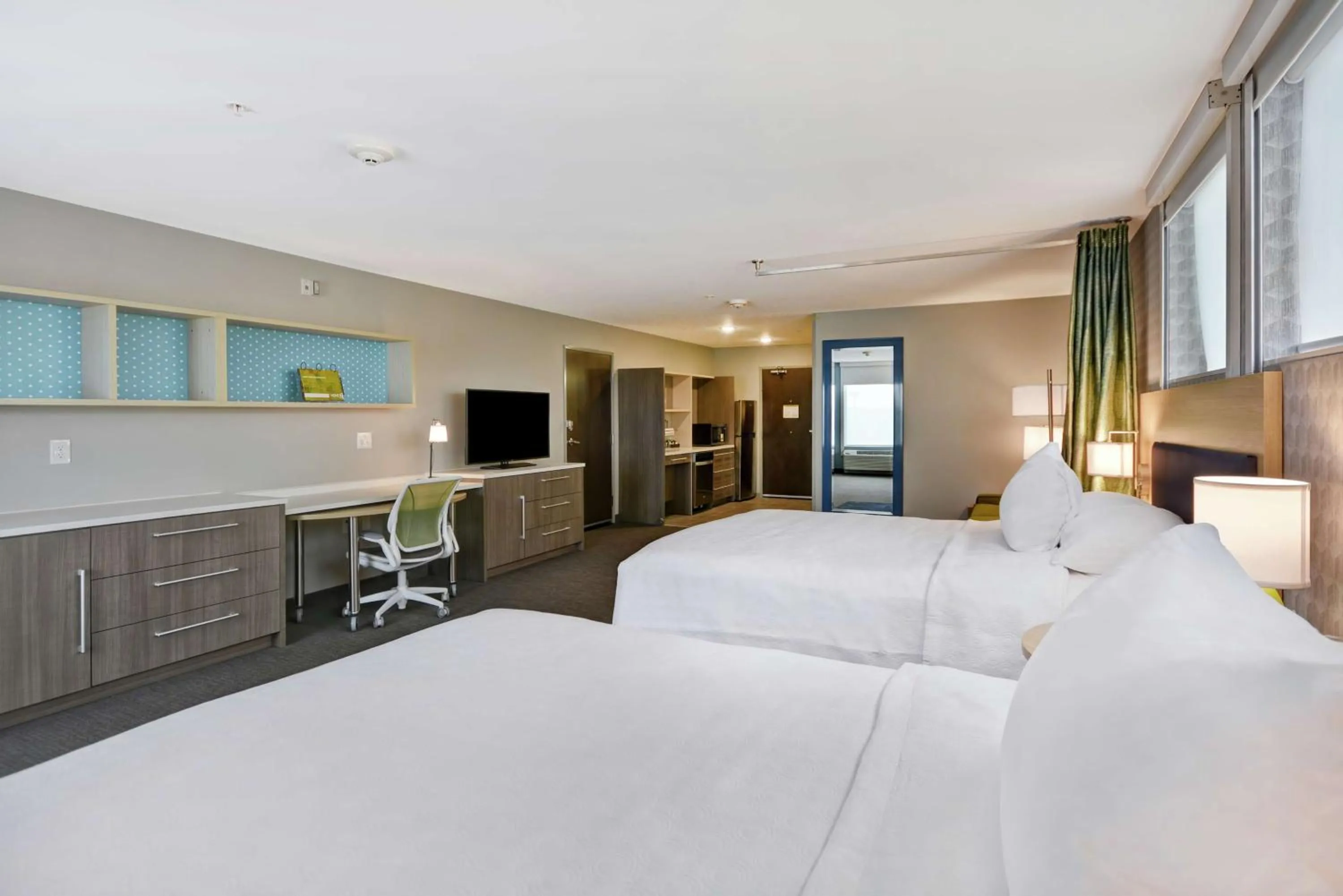 Queen Studio with Two Queen Beds - Mobility Access/Non-Smoking in Home2 Suites By Hilton Grand Rapids North