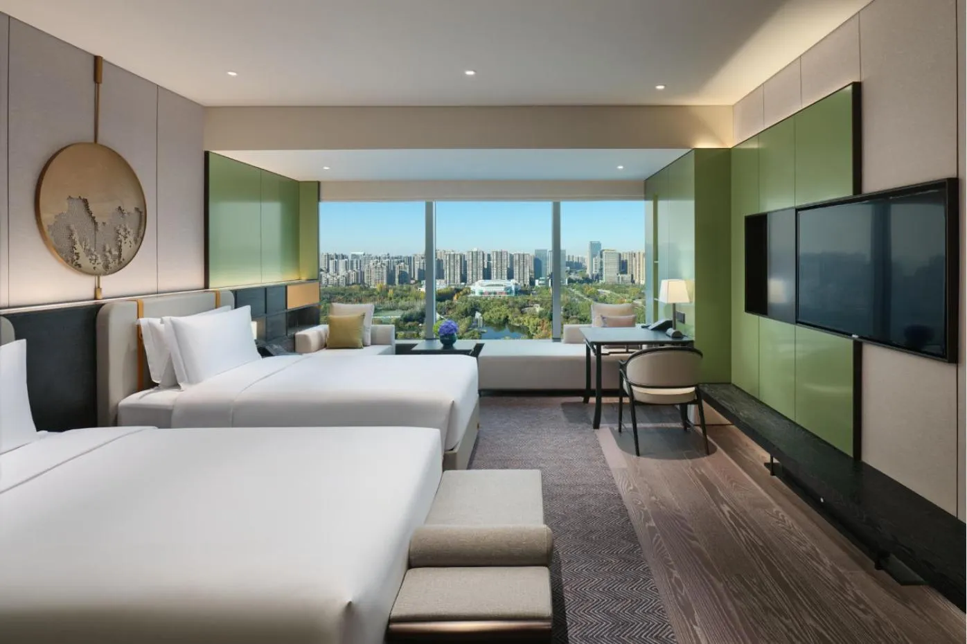 Classic Double Room with Two Double Beds and Garden View in InterContinental Xi'an North by IHG