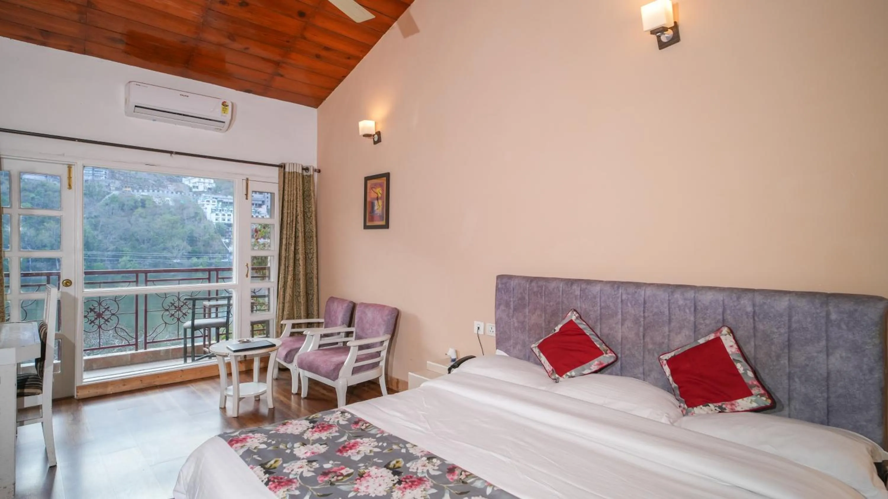 Lake Facing AC Deluxe Room on First Floor in Neelesh Inn- A Luxury Lake View Hotel- 20 kms from Nainital