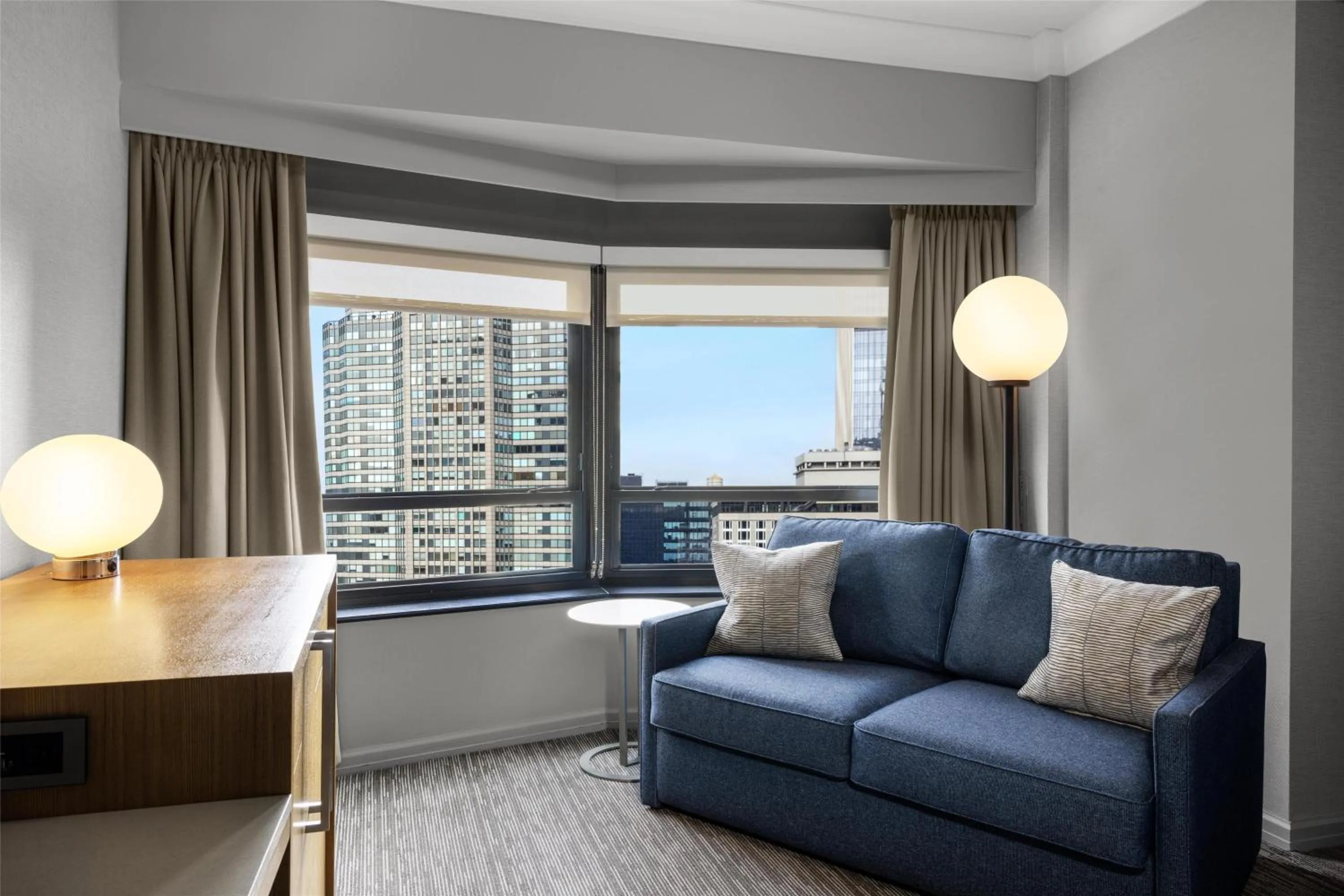Skyline Room 1 King Bed With Sofa Bed in New York Hilton Midtown