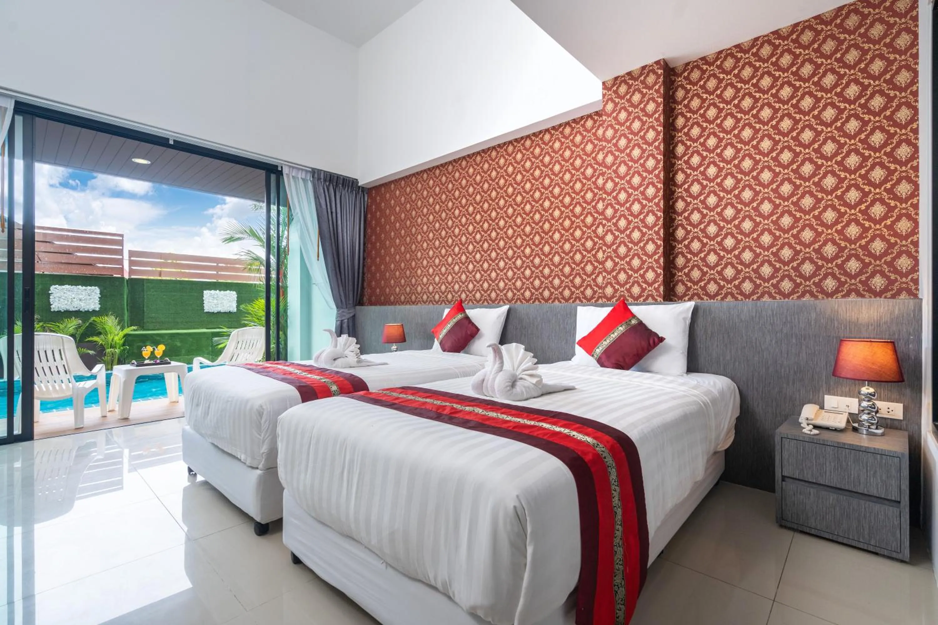 Deluxe Twin Room with Pool Access in The Thames Pool Access Resort & Villa - SHA Extra Plus