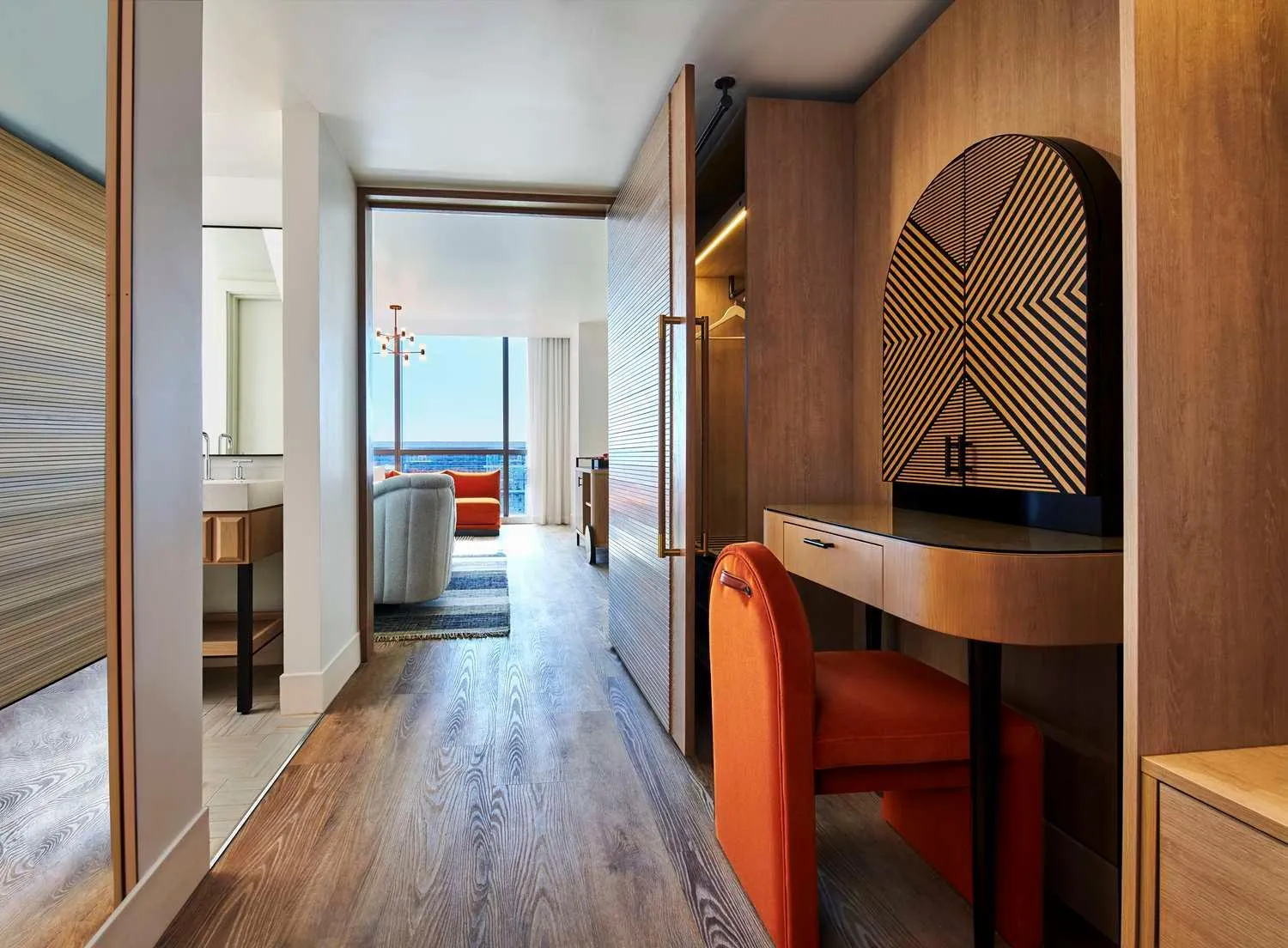 King Resort Chamber with Strip View in Virgin Hotels Las Vegas, Curio Collection by Hilton