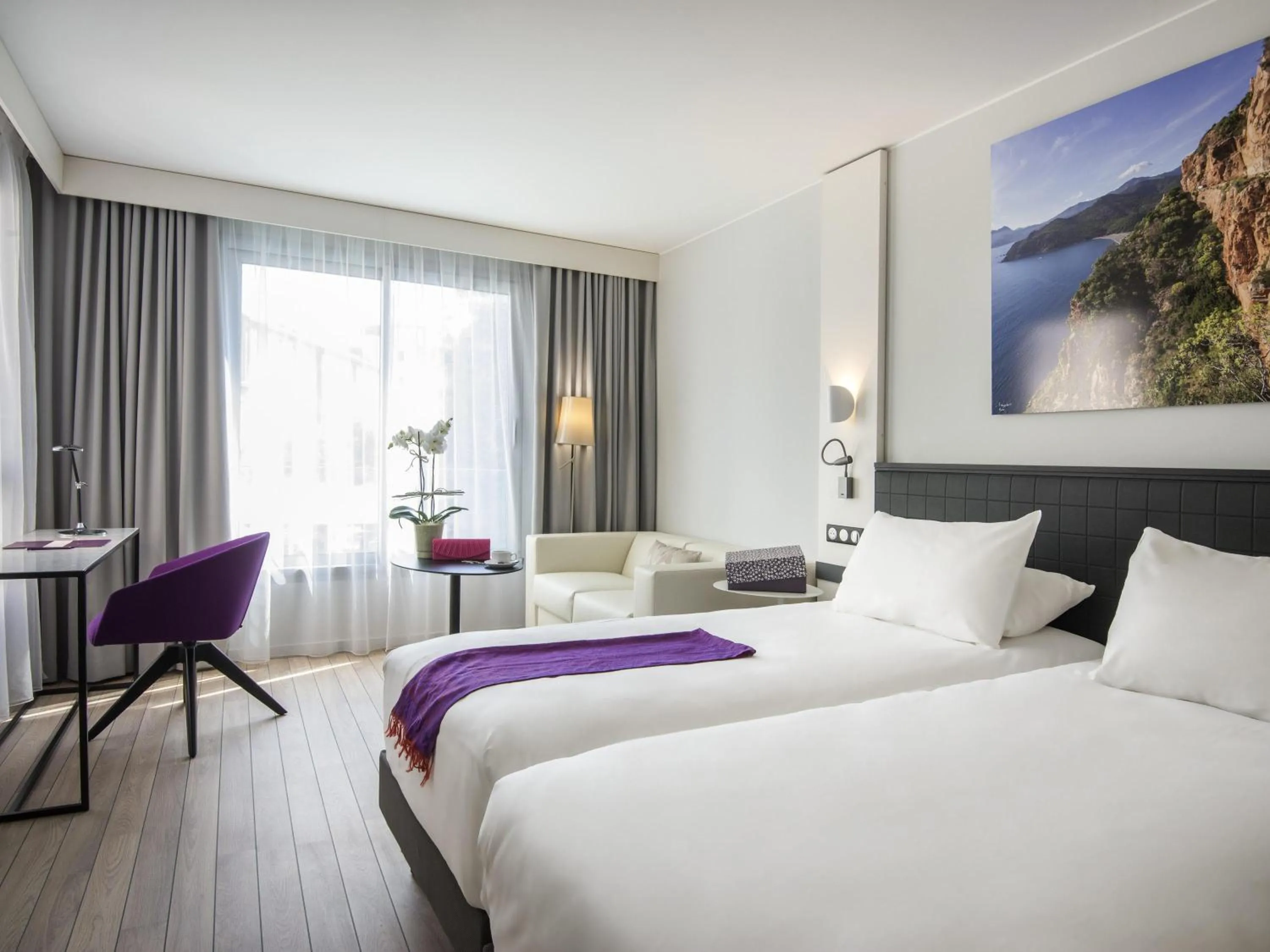Superior Room with Two Single Beds and Sofa in Mercure Ajaccio