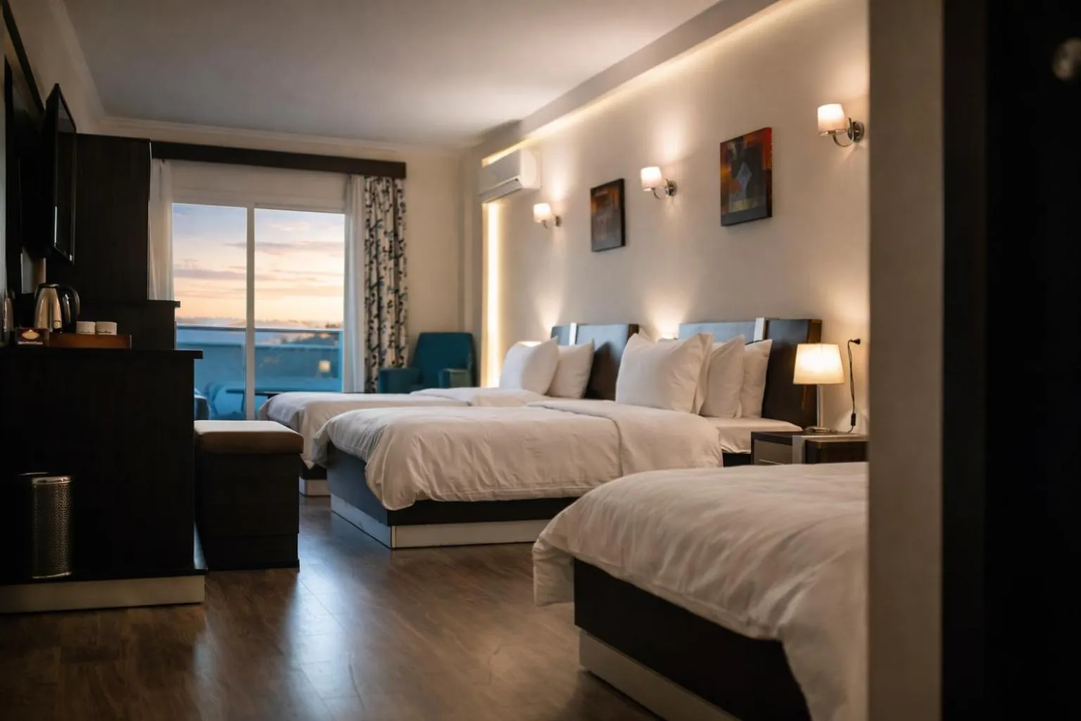 Deluxe Triple Room Pyramids View & Balcony in Pyramid Edge Hotel & Exclusive Pyramids View Rooftop