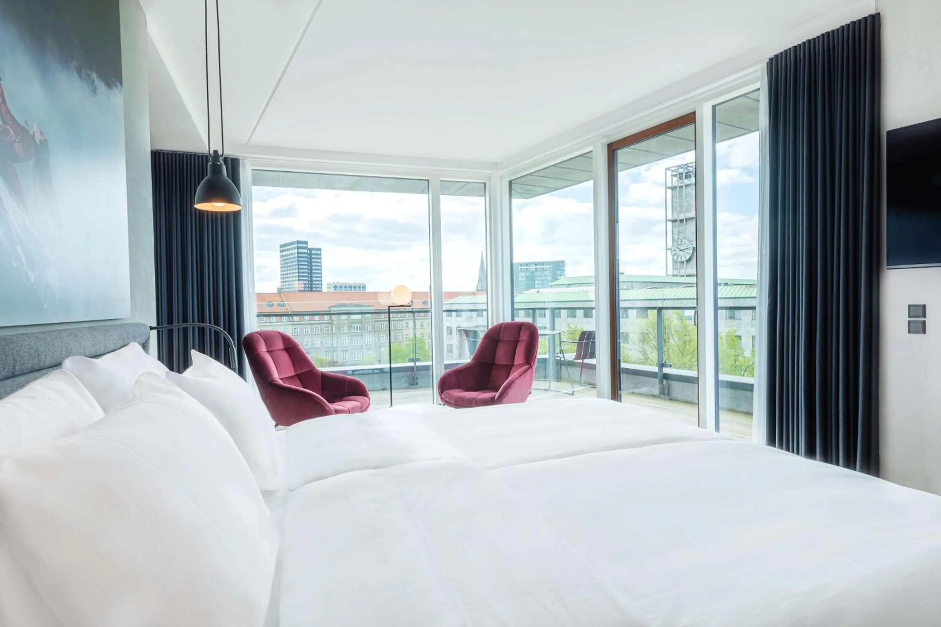 Superior Room with City View and Balcony in Radisson RED Aarhus