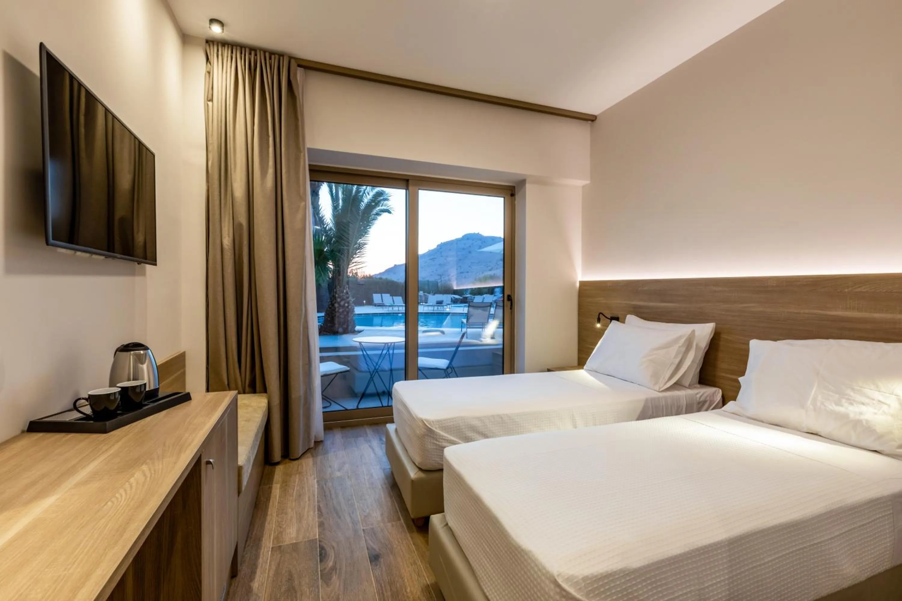 Double or Twin Room with Sea View in White Olive Premium Lindos