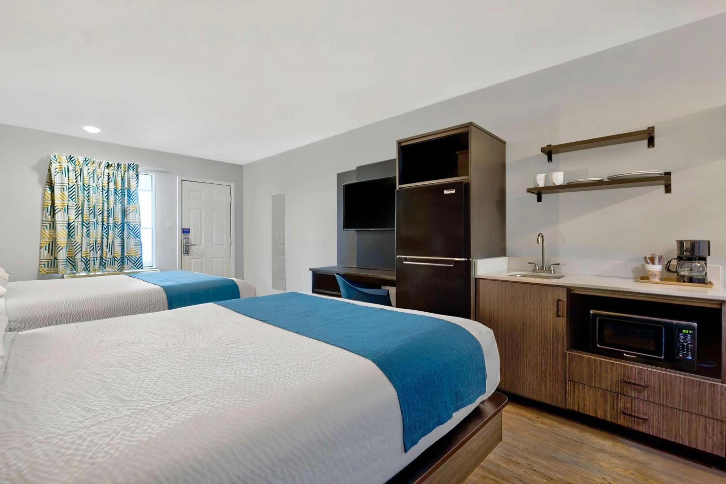 Queen Room with Two Queen Beds - single occupancy - Non-Smoking in Studio 6 Waco TX - Downtown - Baylor