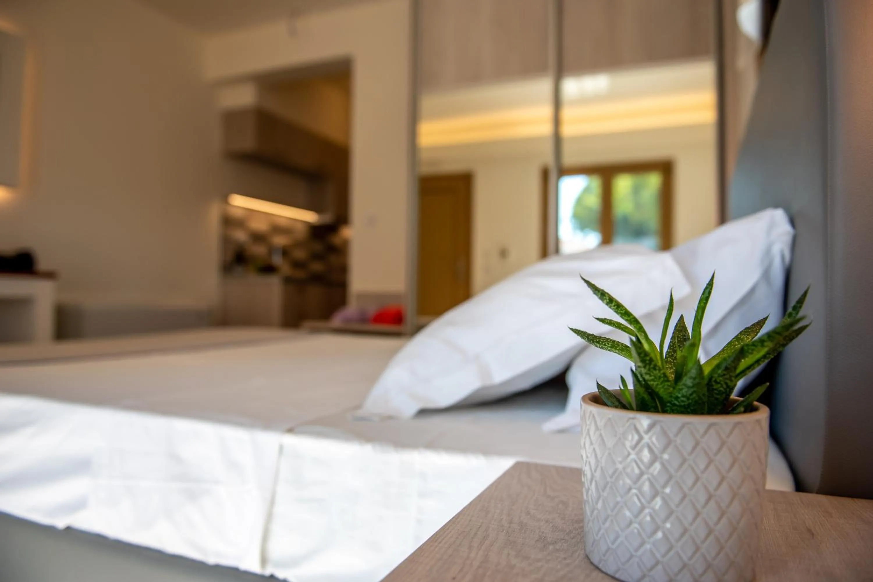 Double Room with Pool View in Melydron Apartments