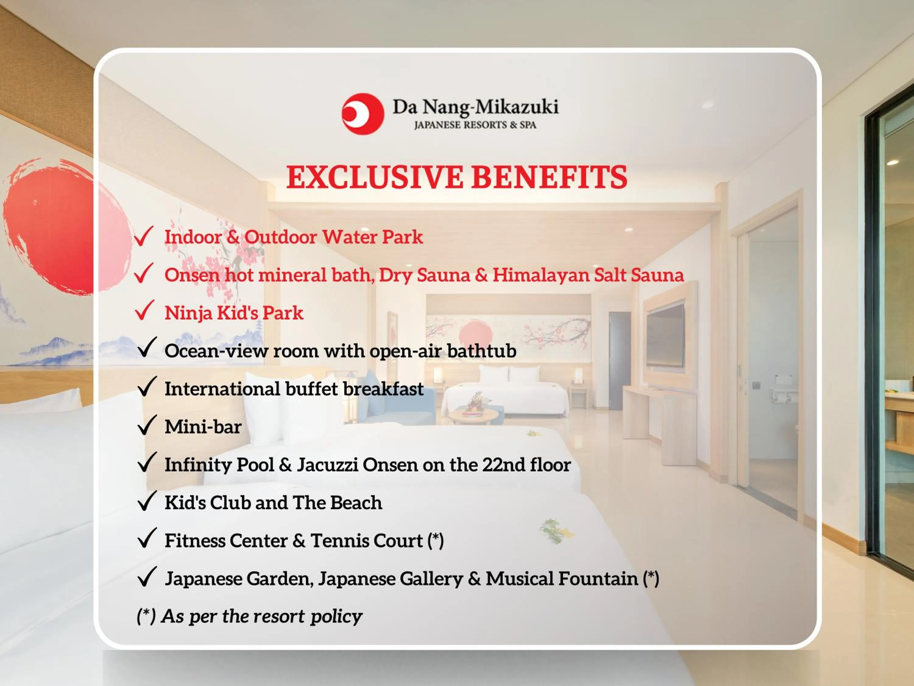 Special Offer - Family Room with Ocean View - Onsen & Water Park Inclusive in Da Nang - Mikazuki Japanese Resorts & Spa