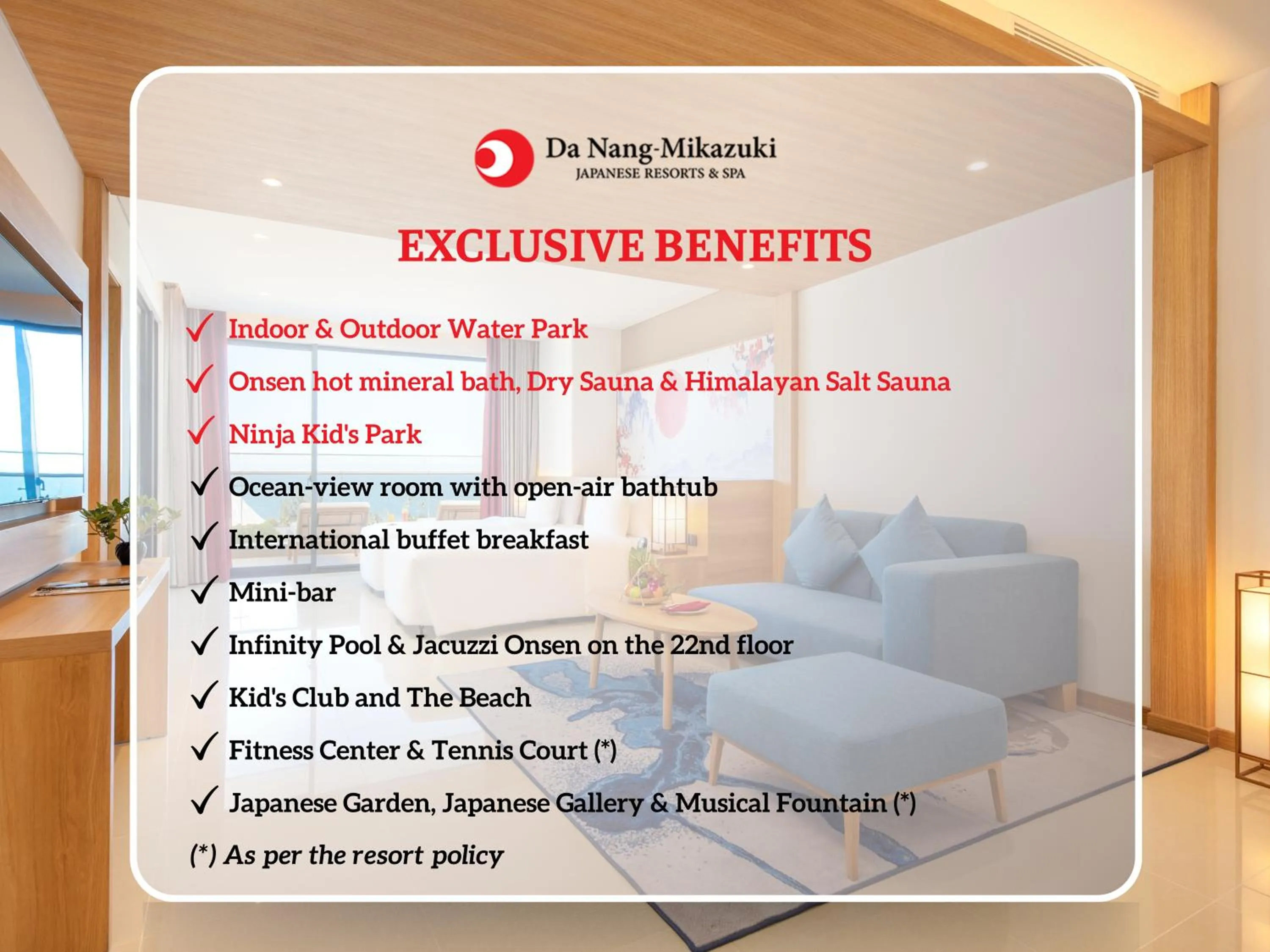 Special Offer - Premium Family Panoramic Ocean - Quad room, Onsen & Water Park Inclusive in Da Nang - Mikazuki Japanese Resorts & Spa