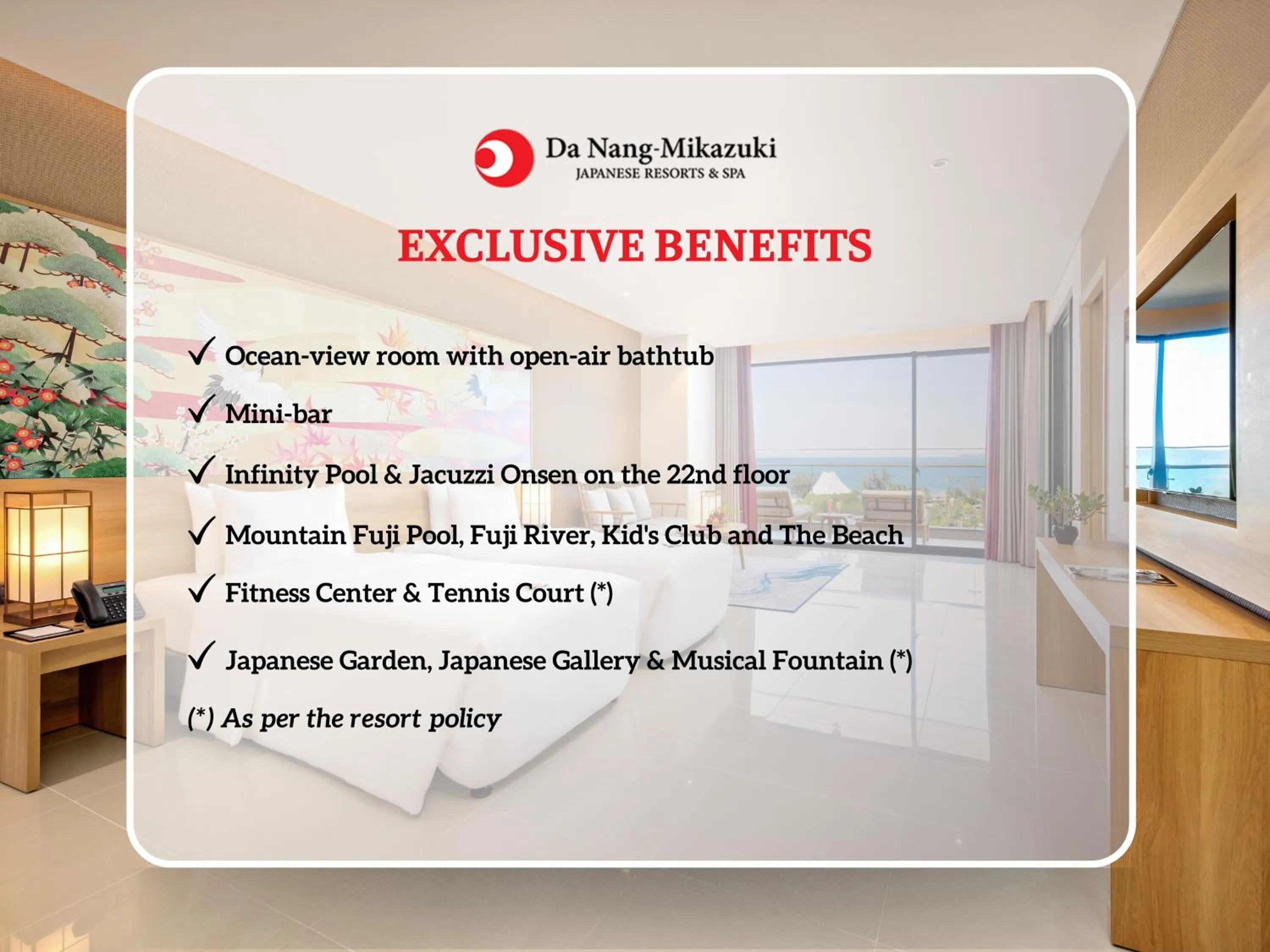 Special Offer - Deluxe Twin Room with Ocean View   in Da Nang - Mikazuki Japanese Resorts & Spa