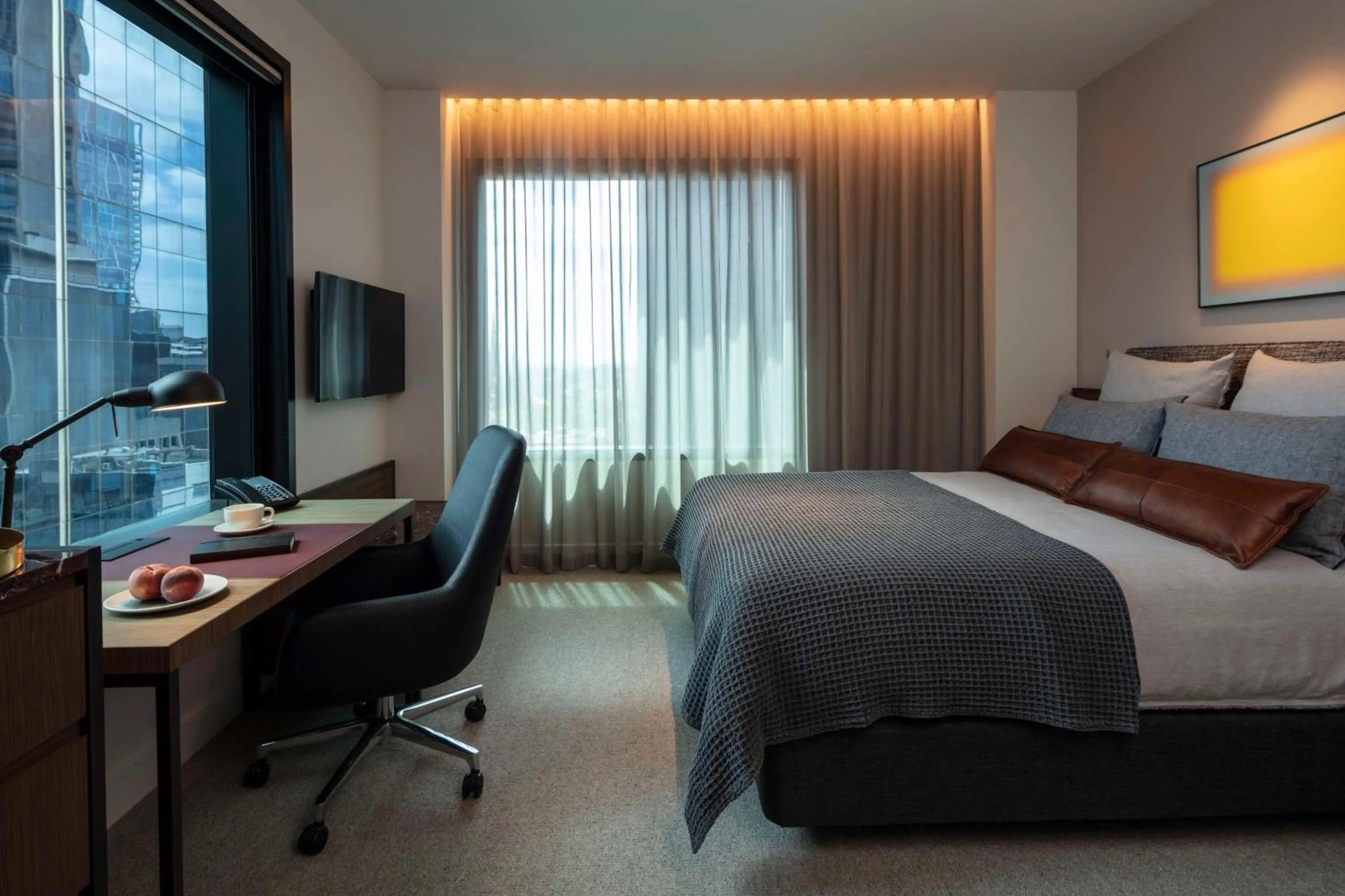 King Room with City View in Next Hotel Melbourne, Curio Collection by Hilton
