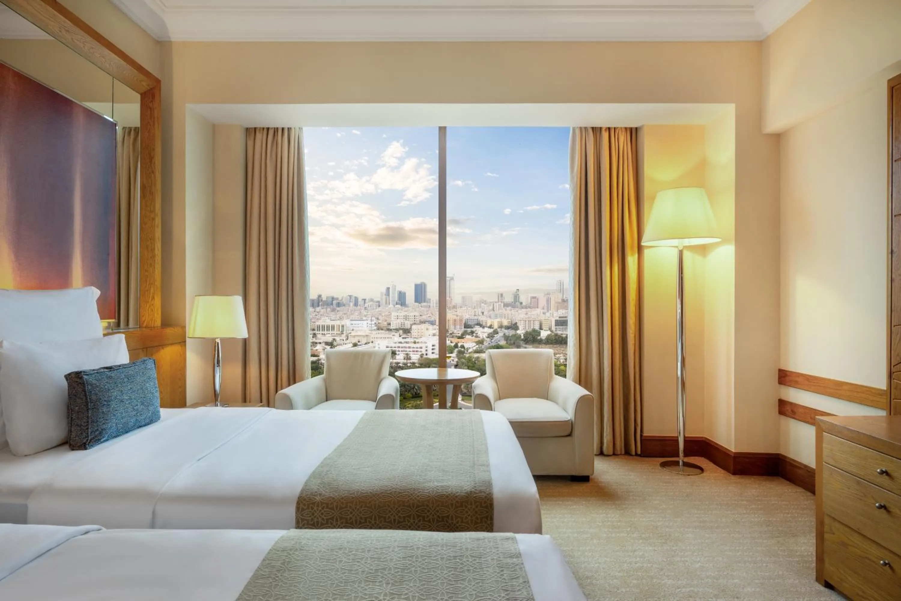 Luxury Twin Room with City View in Gulf Hotel Bahrain Convention and SPA